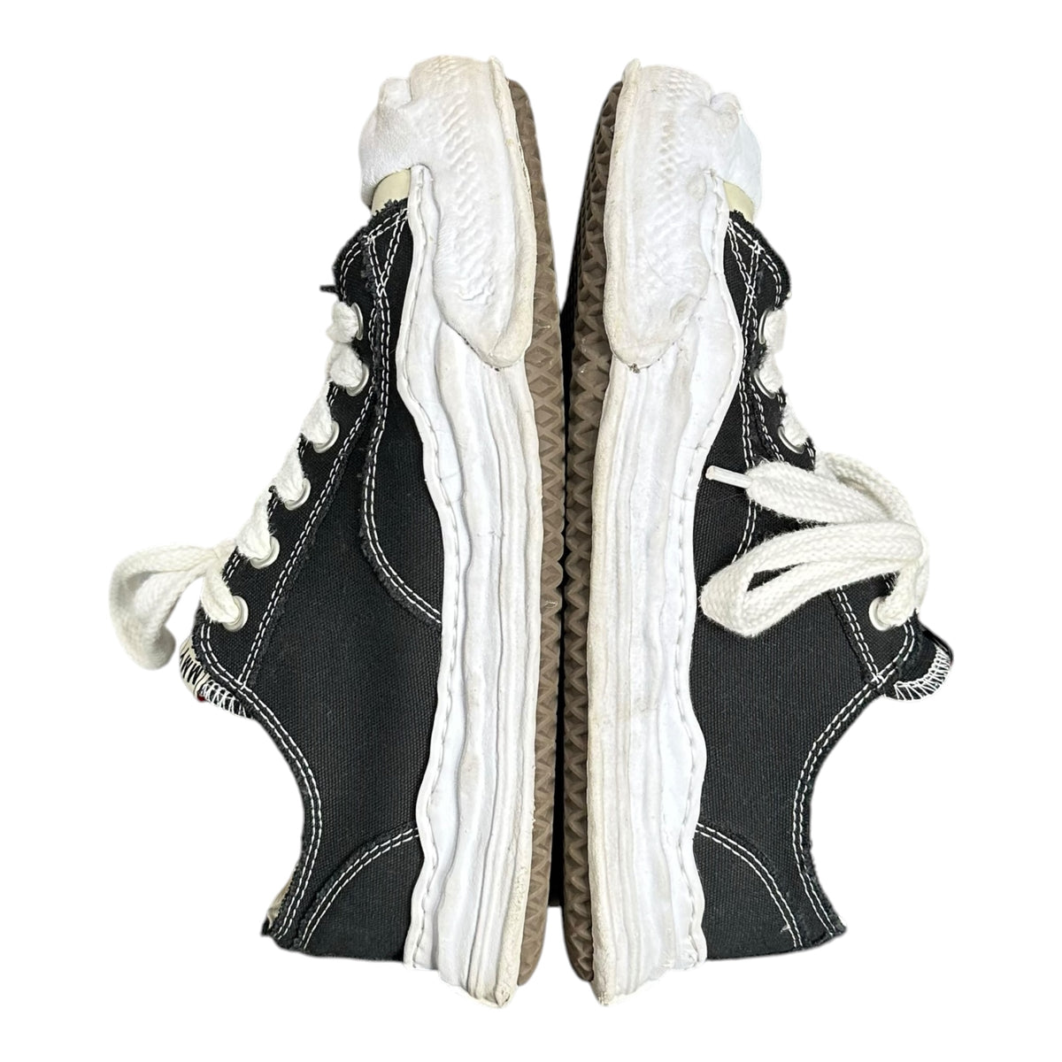 Maison MIHARA YASUHIRO(メゾンミハラヤスヒロ) HANK CANVAS LOW Top Sneakers ハンク キャンバス ローカット スニーカー A05FW702 44 ブラック×ホワイト