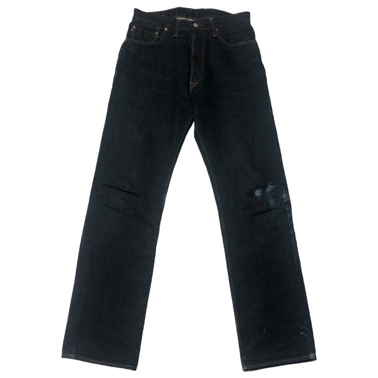 DENIME(ドゥニーム) 90's 初期 XX モデル セルビッチ ストレート デニム パンツ ジーンズ W33 インディゴ 濃紺 旧 DENIME 赤耳 日本製 革パッチ