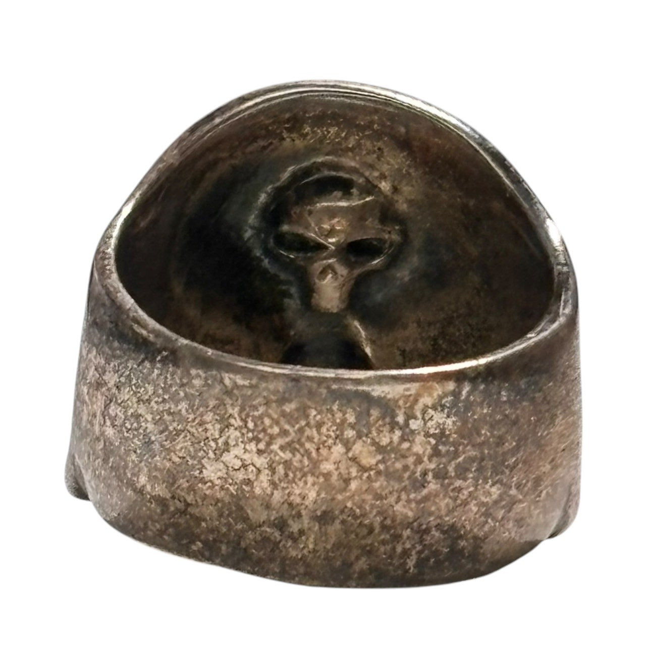 JAM HOME MADE(ジャムホームメイド) Black Coated Skull Ring ブラック コーティング スカル リング 13~14号 シルバー 全体コーティング剥げ有