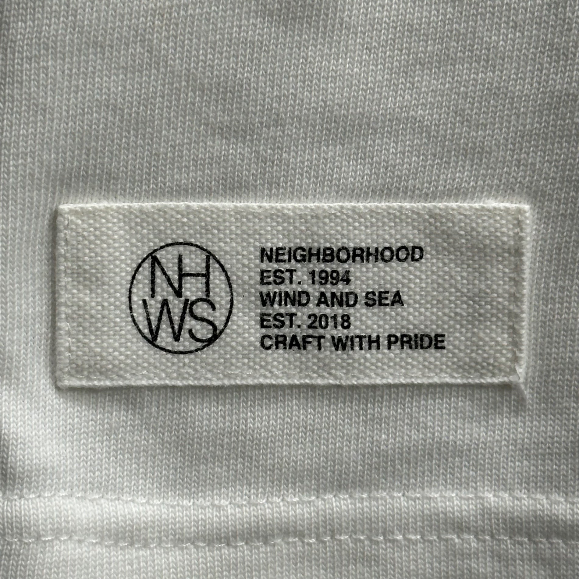 NEIGHBORHOOD × WIND AND SEA (ネイバーフッド×ウィンダシー) 22ss Short-sleeved T-shirt with chest pocket 胸ポケット 半袖 Tシャツ 221FRWSN-STM04S XL ホワイト