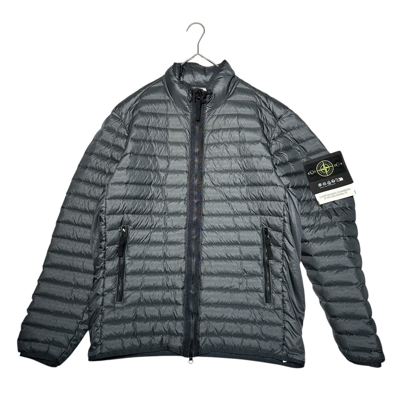 STONE ISLAND(ストーンアイランド) 23AW LOOM WOVEN CHAMBERS R-NYLON DOWN-TC PACKABLE パッカブル ダウン ジャケット 791542324 XL グレー ブルゾン