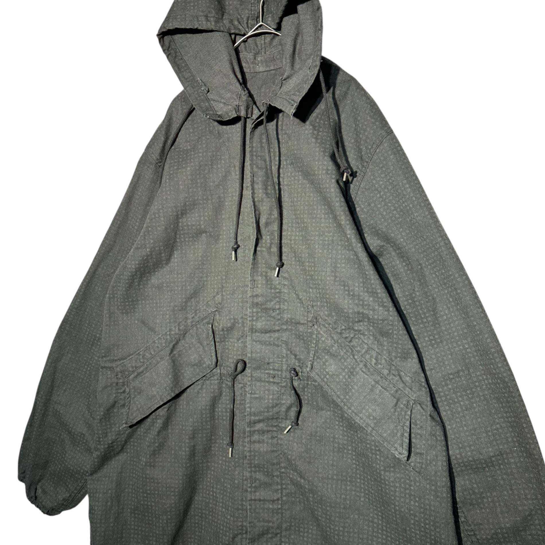 US ARMY(アメリカ軍) 80's night desert camo fishtail hoodie ナイトデザートカモ フィッシュテール パーカー 8415-01-102-6280 MEDIUM ダークグリーン モッズ コート 80年代