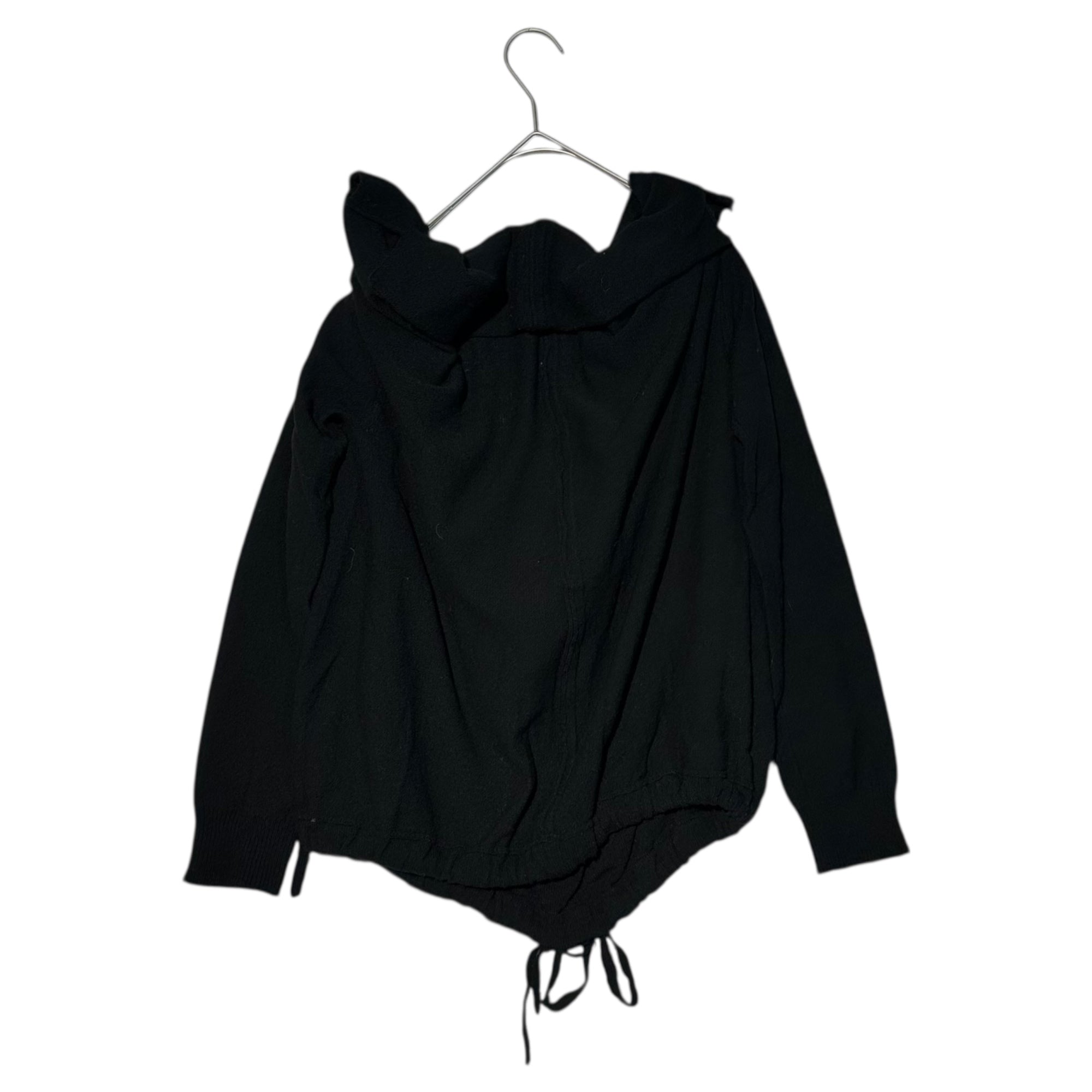 Y's(ワイズ) Wide silhouette modified side pocket pullover knit ワイドシルエット 変形 サイドポケットプルオーバー ニット FREE ブラック