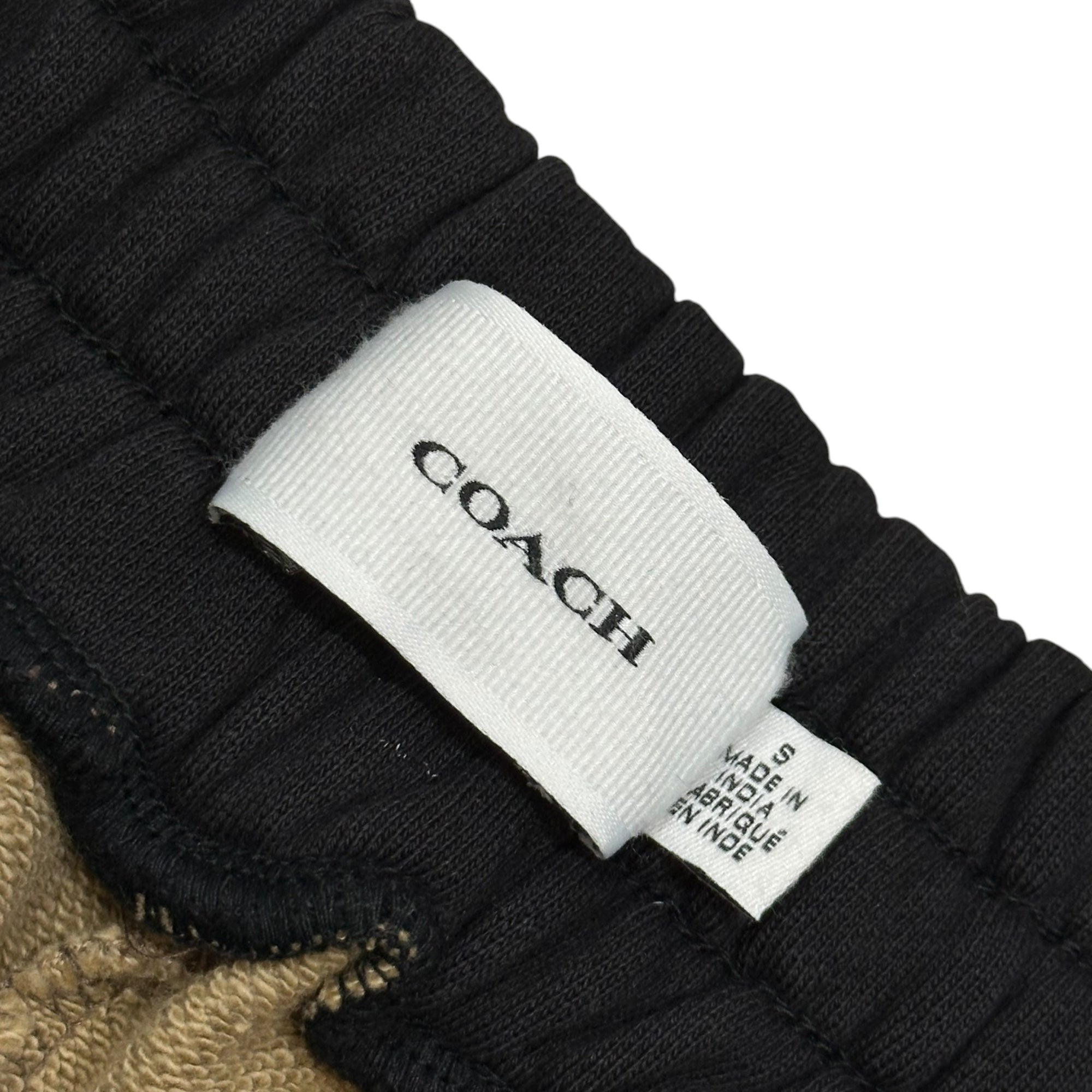 COACH(コーチ) Signature Sweatpants シグネチャー スウェット パンツ CY585 S ブラック×ブラウン
