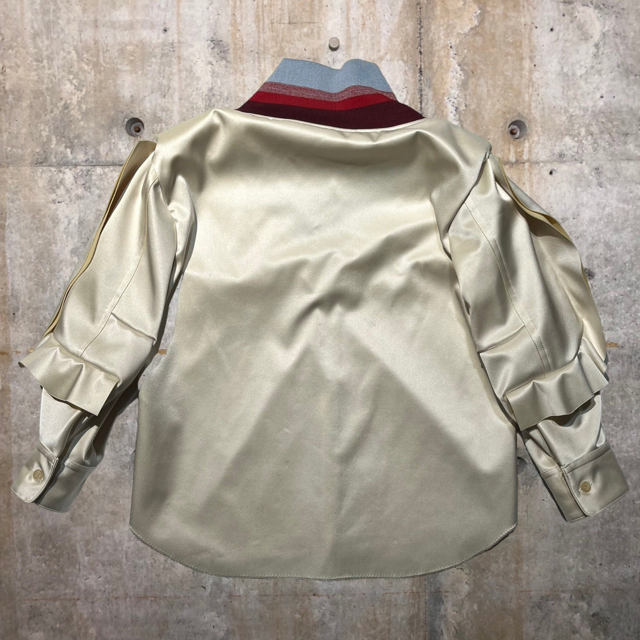 TOGA PULLA(トーガプルラ) ジャージィネックハーフジッププルオーバー TP02-FJ227 36(S) アイボリー