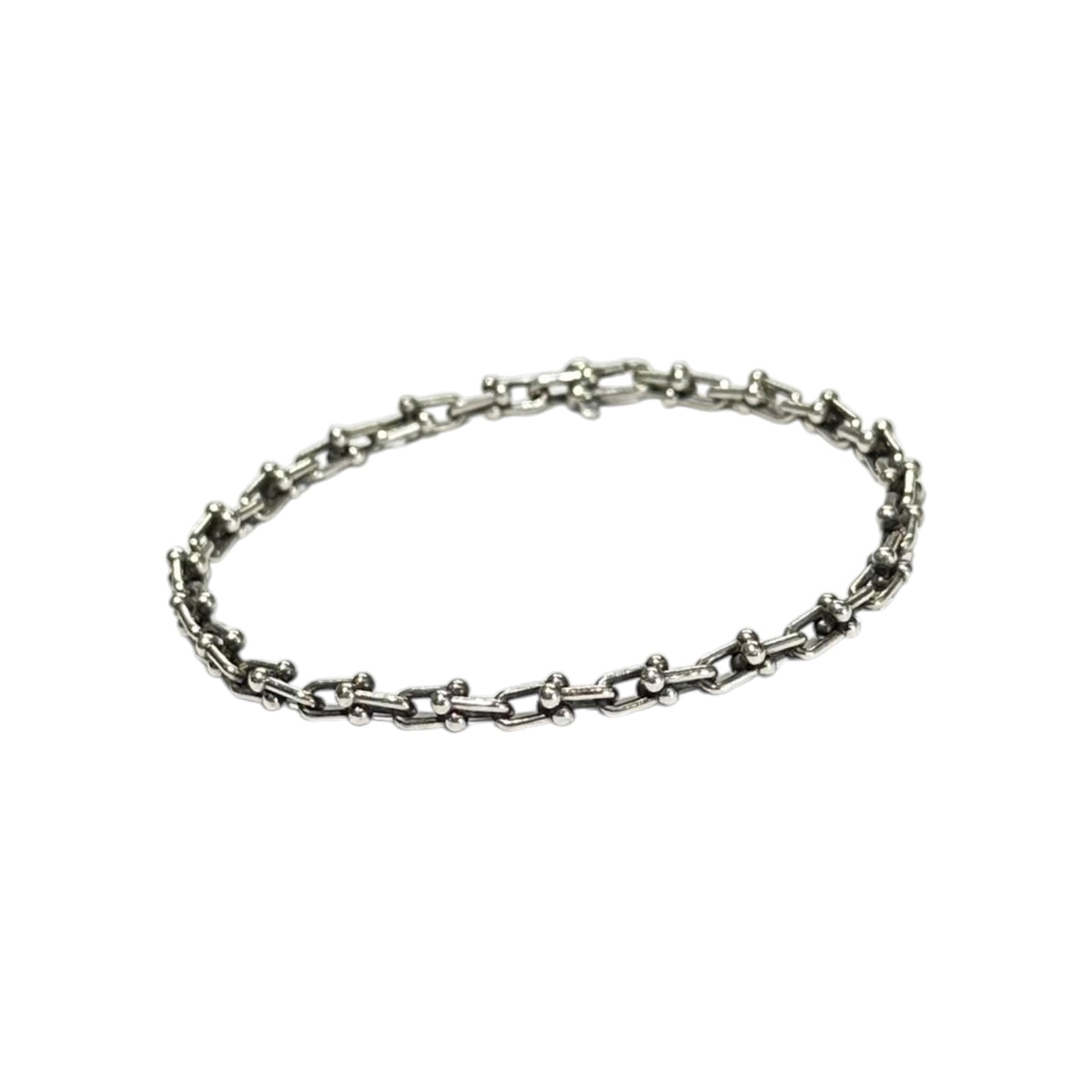 TIFFANY & CO.(ティファニー) Hardware Micro Link Bracelet ハードウェア マイクロ リンク ブレスレット 購入証明書、箱付 Micro シルバー