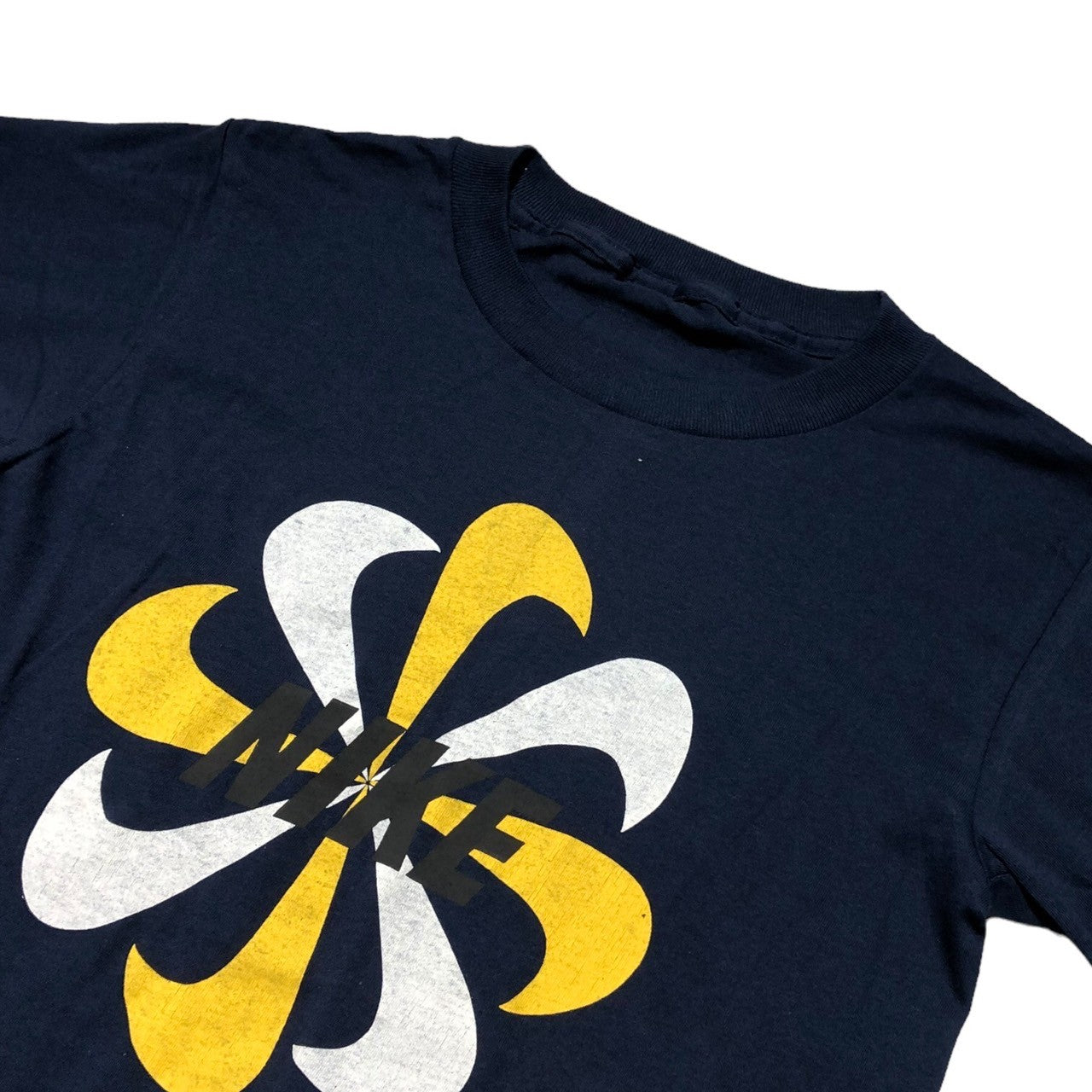 NIKE(ナイキ) 80's Windmill logo T-shirt ヴィンテージ 風車 ロゴ Tシャツ 表記無し(M程度) ネイビー×ホワイト 80年代 オリジナル