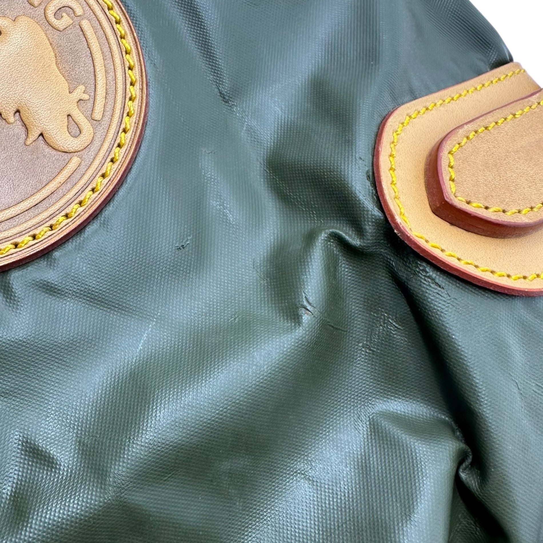 HUNTING WORLD(ハンティングワールド) 2WAY Batchu Cross Boston Bag 2WAY バチュークロス ゴルフ ボストン バッグ オリーブ×ベージュ レザー ショルダー