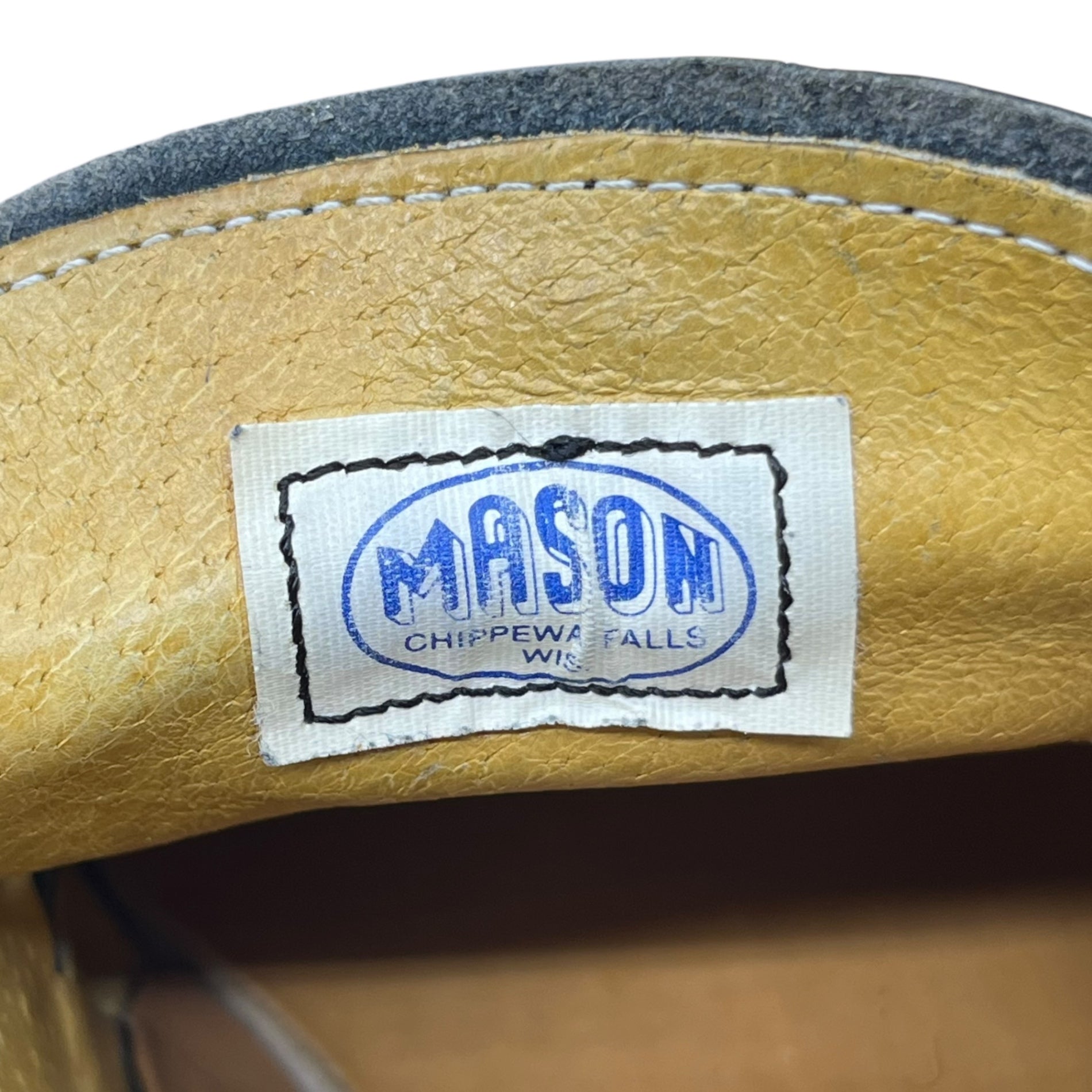 MASON(メイソン) 80's Leather postman chucker boots 80年代 レザー ポストマン チャッカーブーツ ヴィンテージ 7 1/2(25.5cm程度) ブラック US NAVY ミリタリー
