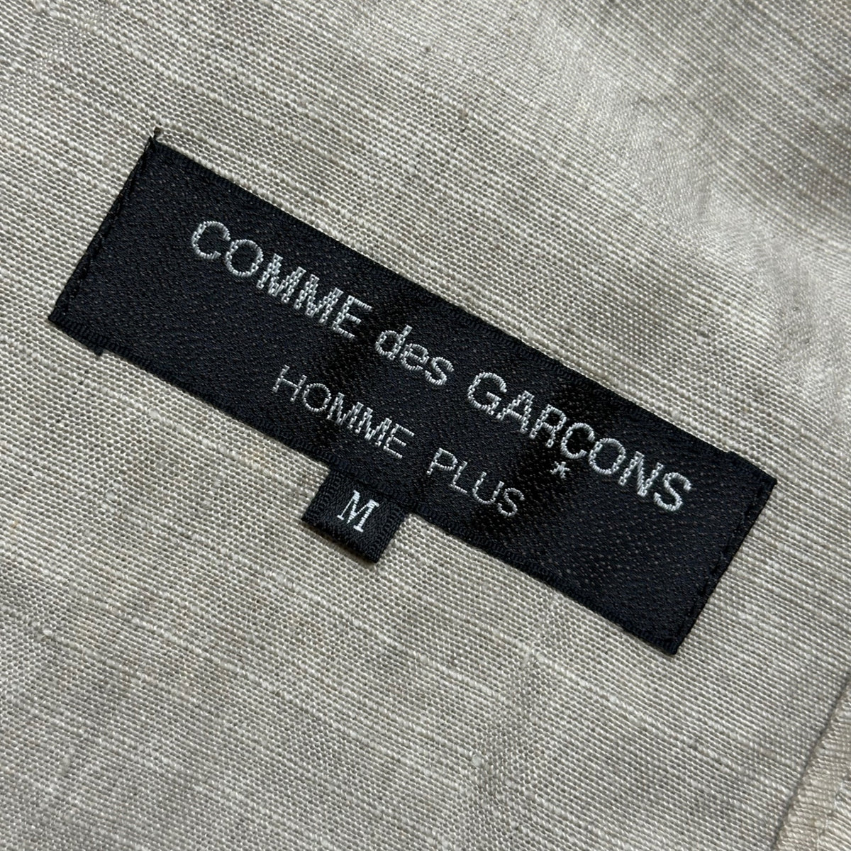 COMME des GARCONS HOMME PLUS(コムデギャルソンオムプリュス) 1996SS Reflective-Period Linen Zip-Up Jacket リフレクター期 リネン ジップ アップ ジャケット PJ-100970 FREE ベージュ AD1995 90s アーカイブ