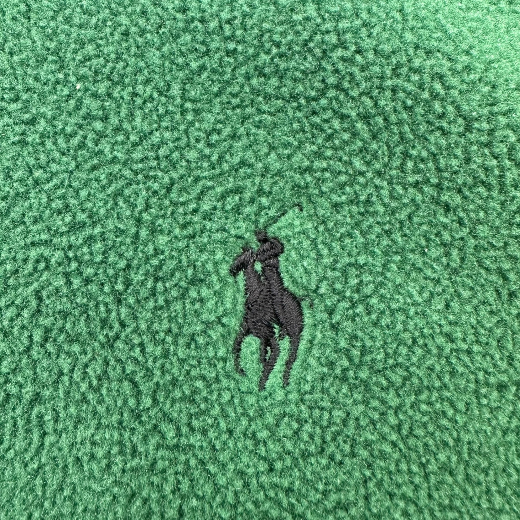 POLO RALPH LAUREN(ポロラルフローレン) 90's zip up fleece vest ジップアップ フリース ベスト XL グリーン×ネイビー ヴィンテージ 古着