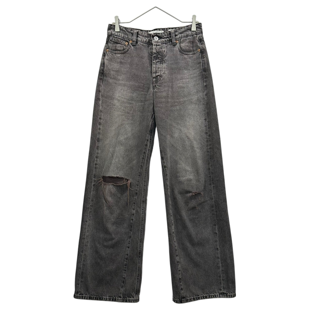 OUR LEGACY(アワーレガシー) TREBLE CUT DAMEGE DENIM PANTS トレブルカット ダメージ デニム パンツ W4255TH 26 ブラック 男性着用可能