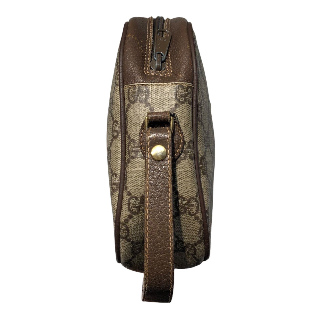 GUCCI(グッチ) 80's GG canvas sherry line pouch GG キャンバス シェリーライン ロゴ ポーチ 156.01.034 ベージュ 80年代 セカンド クラッチ バッグ