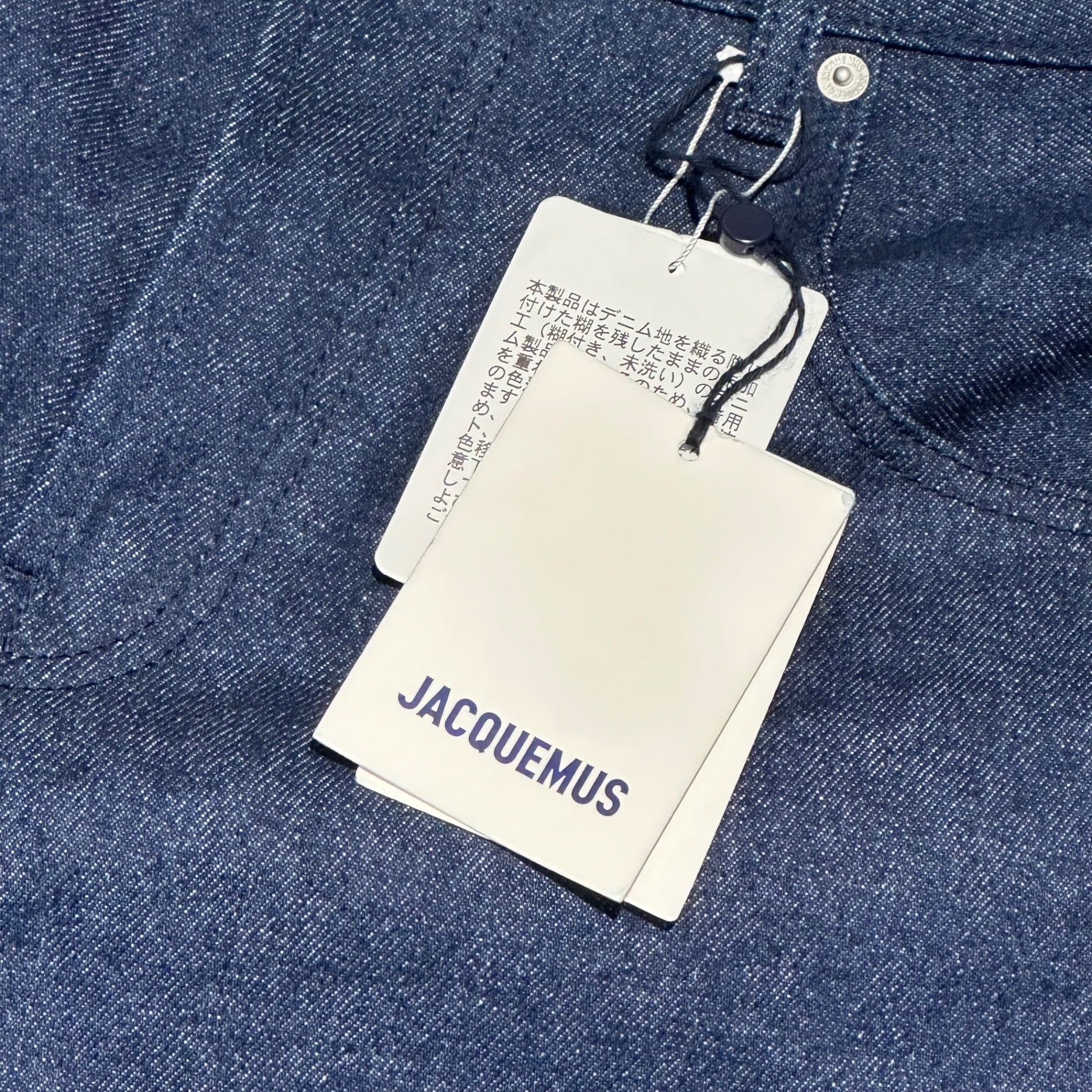 JACQUEMUS(ジャックムス) 24AW Le De-Nimes Large Jeans ロールアップ バギー デニム パンツ 246DE068-1513 32 インディゴ ワイド 参考定価97,400円