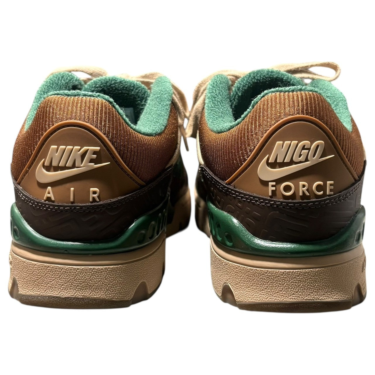 NIKE×NIGO(ナイキ×ニゴー) Air Force 3 Low SP "Baroque Brown and Pecan" エアフォース3 ロー HQ0260-201 28.5cm ブラウン×グリーン ローカット スニーカー
