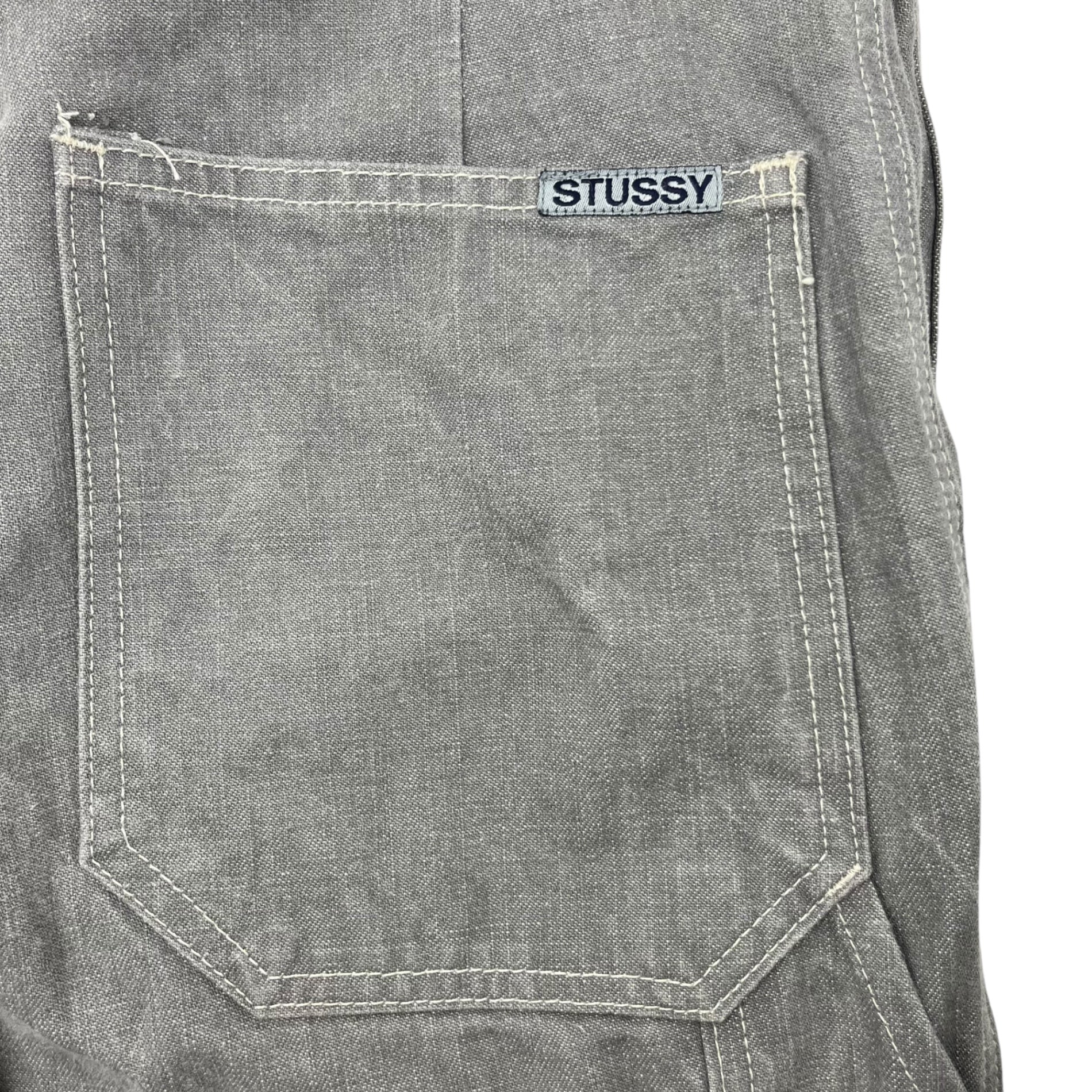 STUSSY(ステューシー) 90's~00's Painter gray denim pants ペインター グレー デニム パンツ 30 グレー 90年代~ OLD USA製