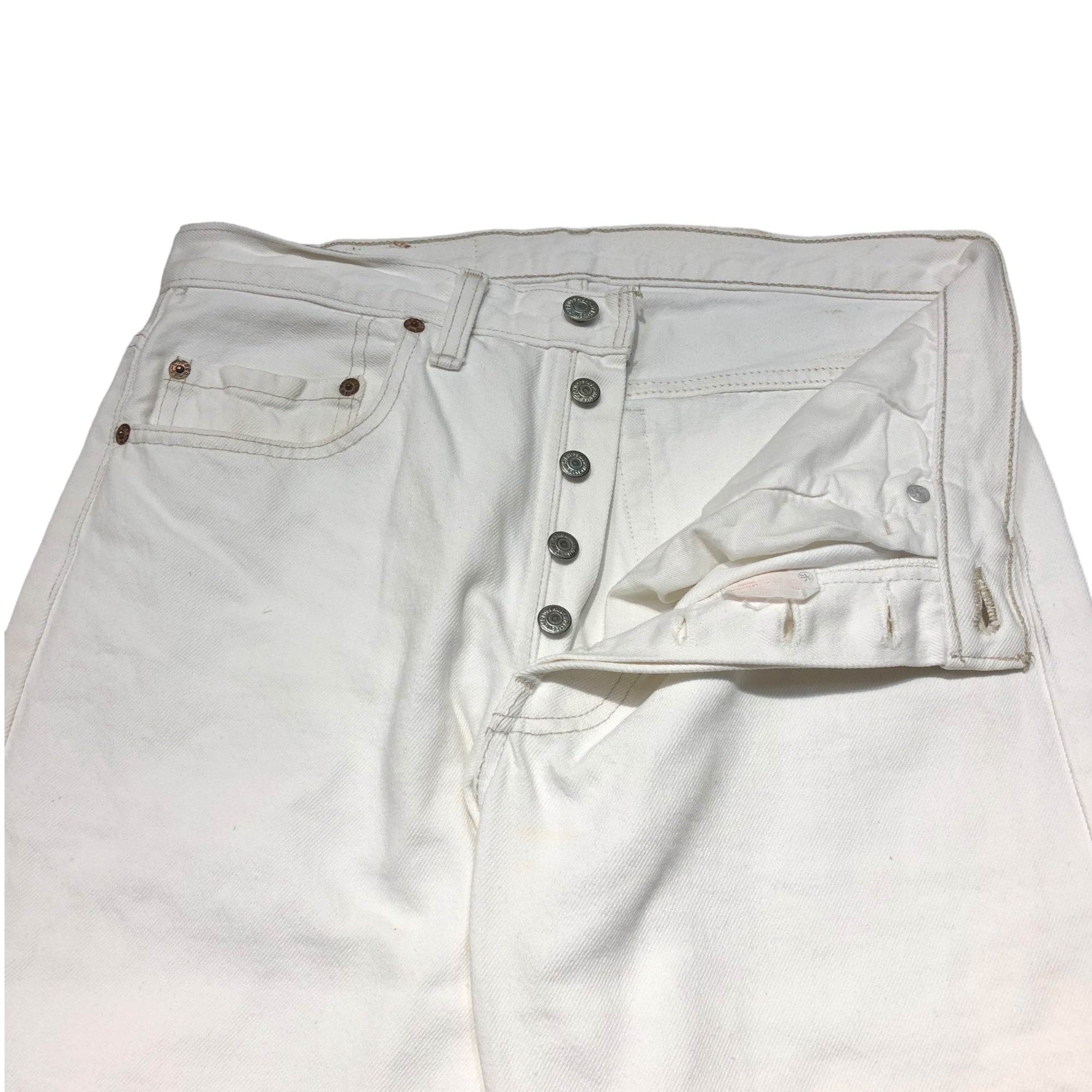 Levi's(リーバイス) 90's 501 white straight denim pants ホワイト ストレート デニム パンツ 501-0651 32/34 ホワイト 裏ボタン216 90年代 カナダ製