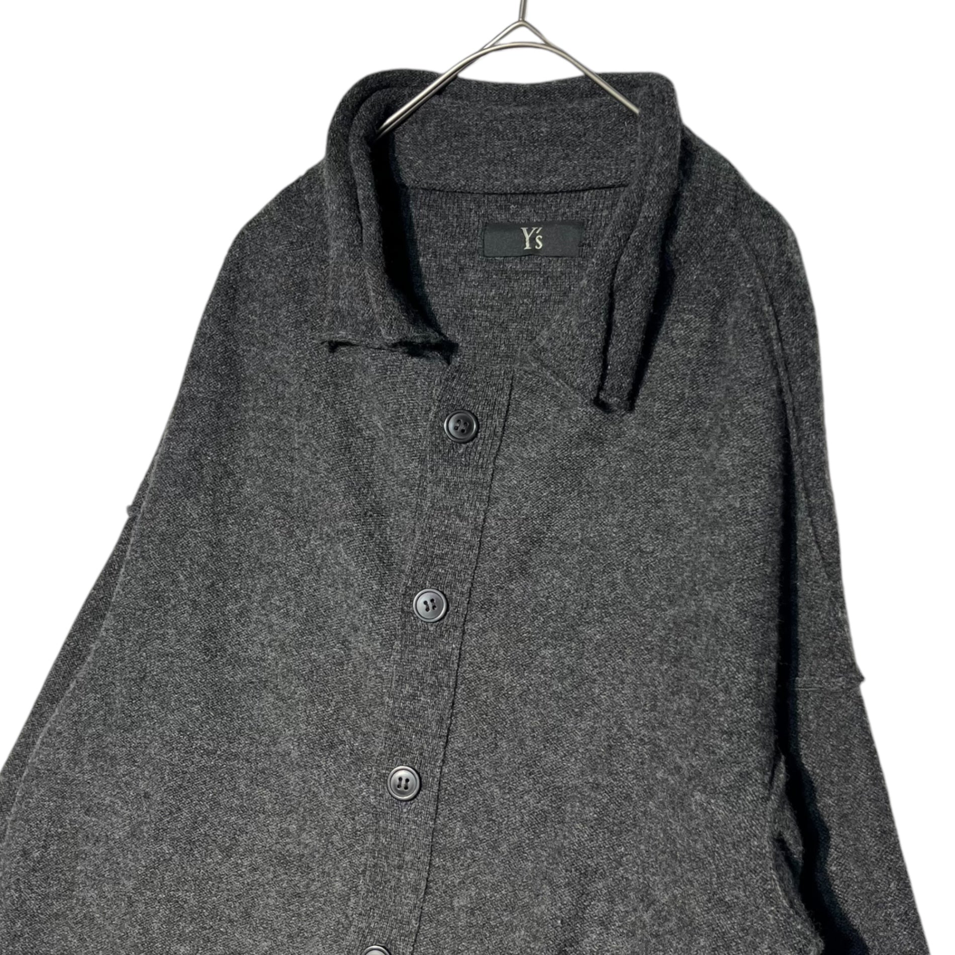 Y's(ワイズ) DOUBLE COLOR KNIT WOOL CARDIGAN ダブル カラー ウール ニット カーディガン YV-K36-975 2 グレー