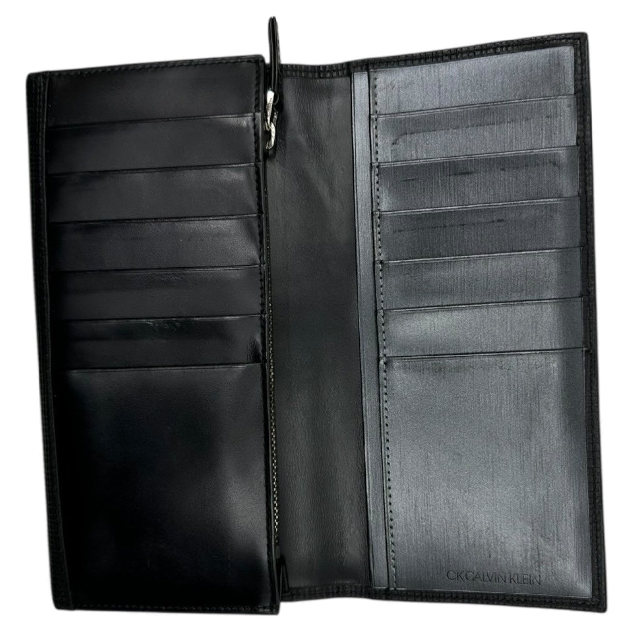 CALVIN KLEIN(カルバンクライン) Logo Leather Long Wallet ロゴ レザー 長財布 ブラック