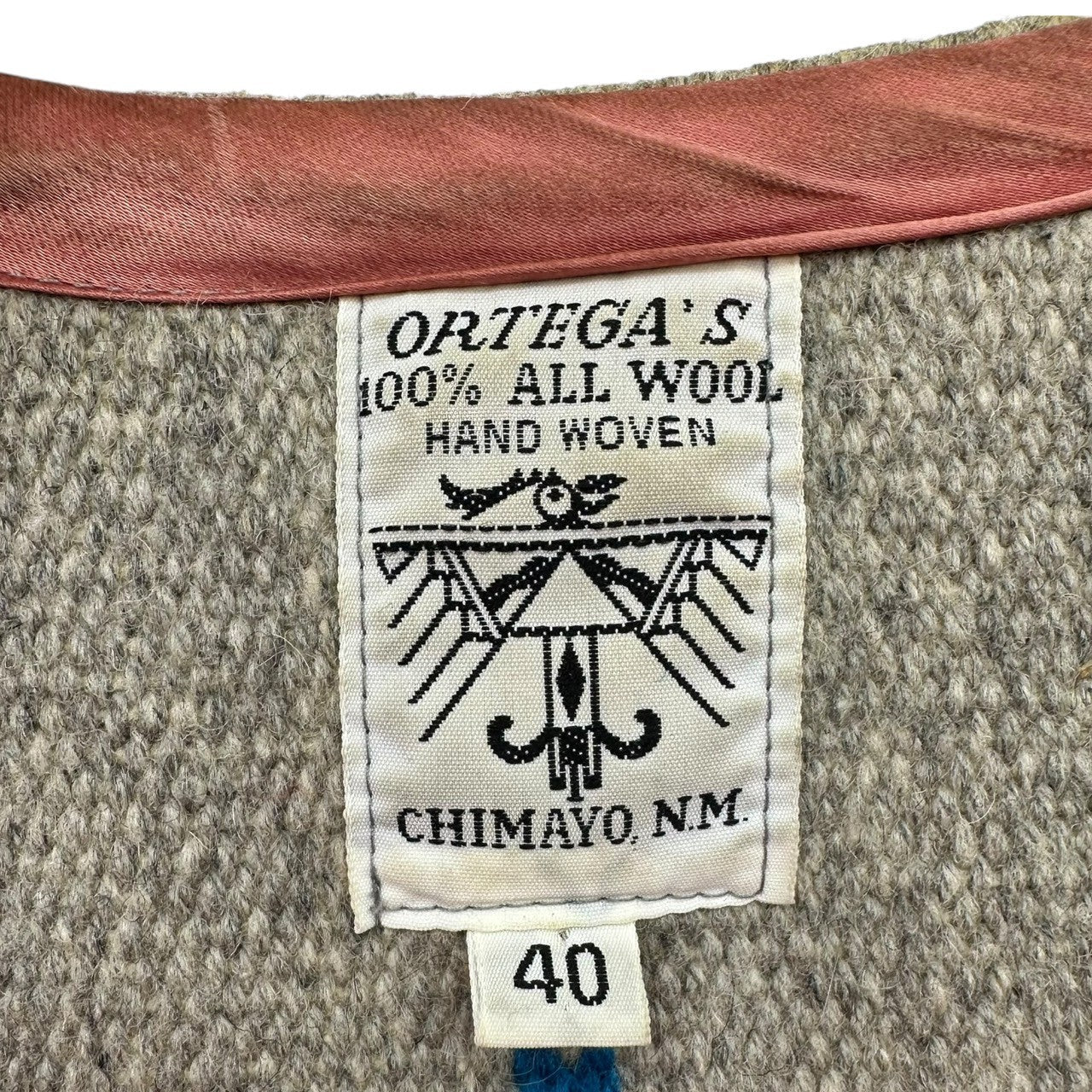 ORTEGA'S(オルテガ) 90's Vintage Chimayo Vest ヴィンテージ チマヨ ベスト クルミボタン 40(L程度) グレー 90年代