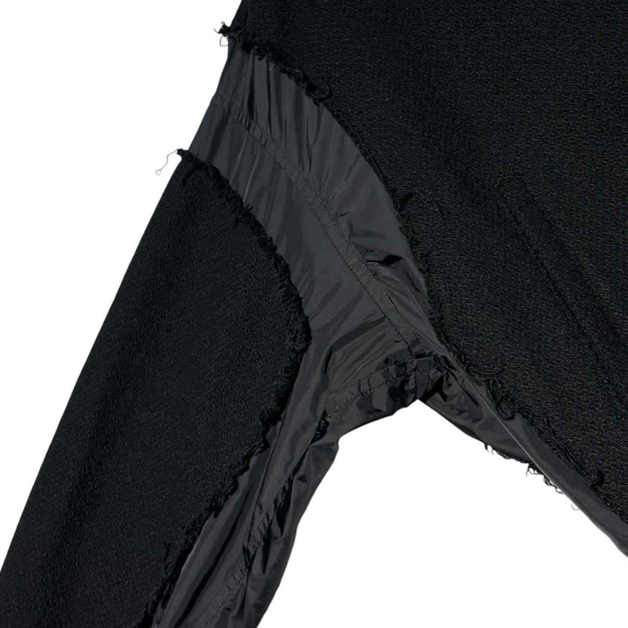 Y's(ワイズ) 22AW Wool nylon different fabric docking bomber jacket ウール ナイロン 異素材 ドッキング ボンバー ジャケット YE-Y11-809 2(M程度) ブラック ブルゾン MA-1