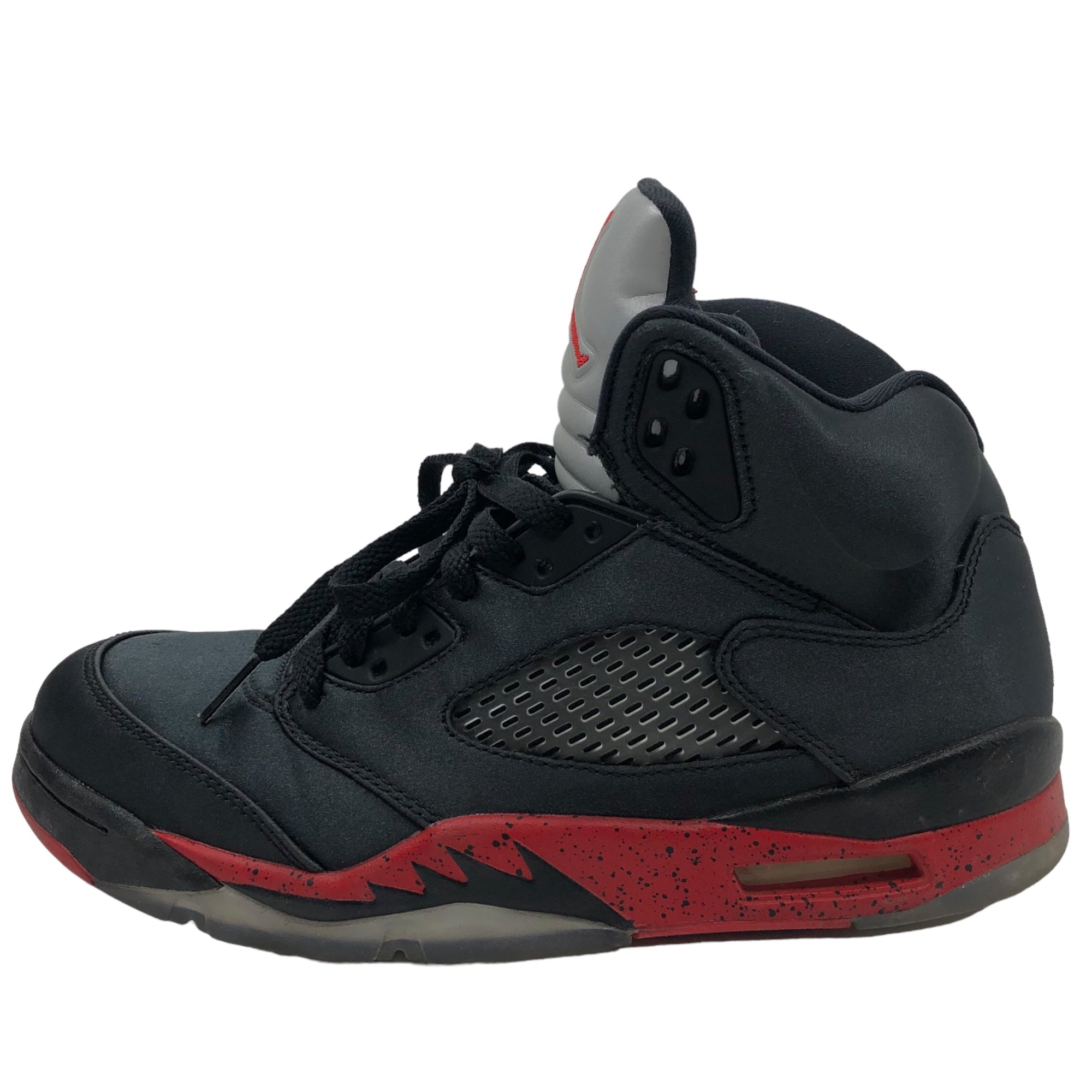 NIKE(ナイキ) Air Jordan 5 Satin "Bred" エアジョーダン 5 サテン ブレッド 136027-006 8(26cm) ブラック×レッド セメント