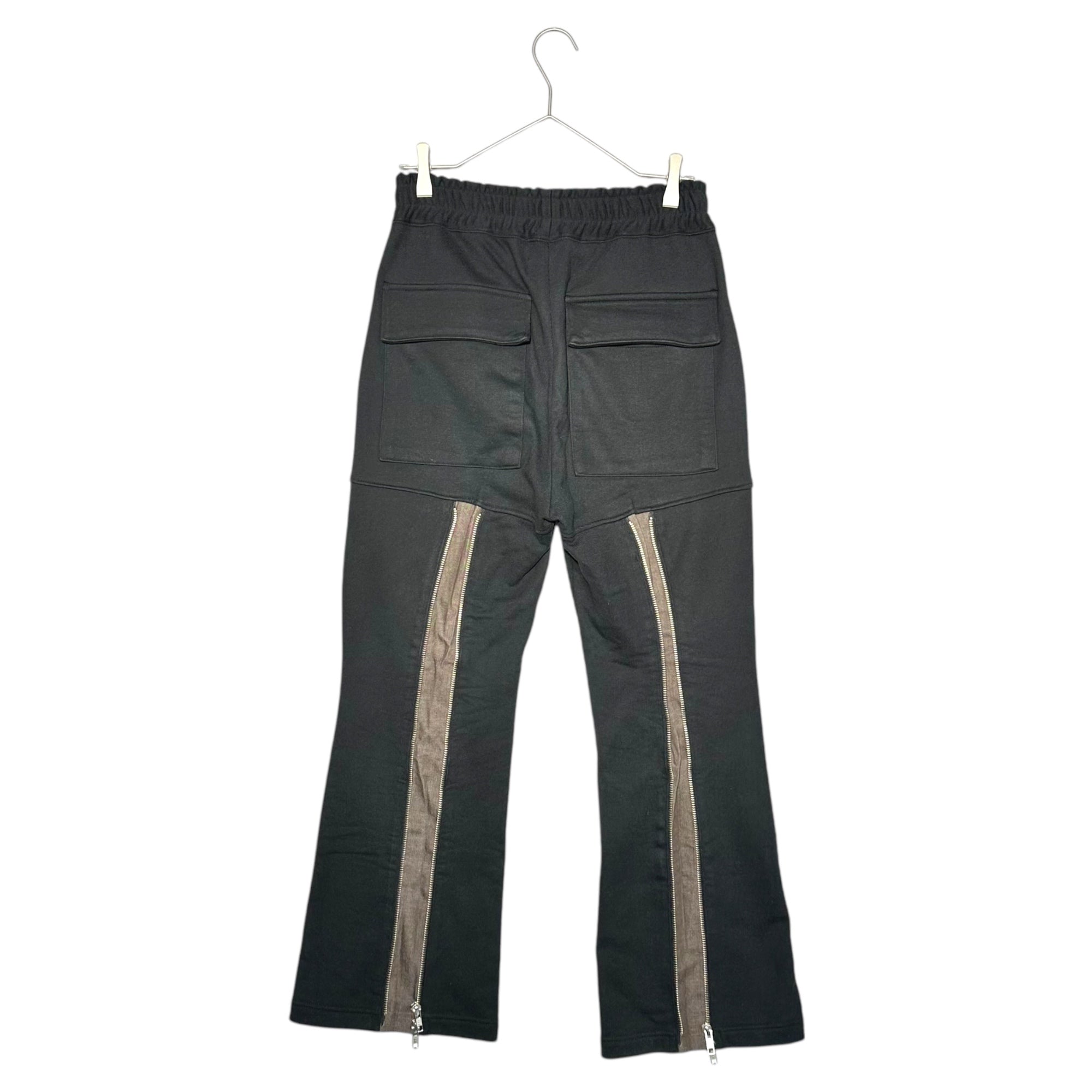 laid back(レイドバック) back zip cargo sweat pants バックジップ カーゴ スウェット パンツ S ブラック