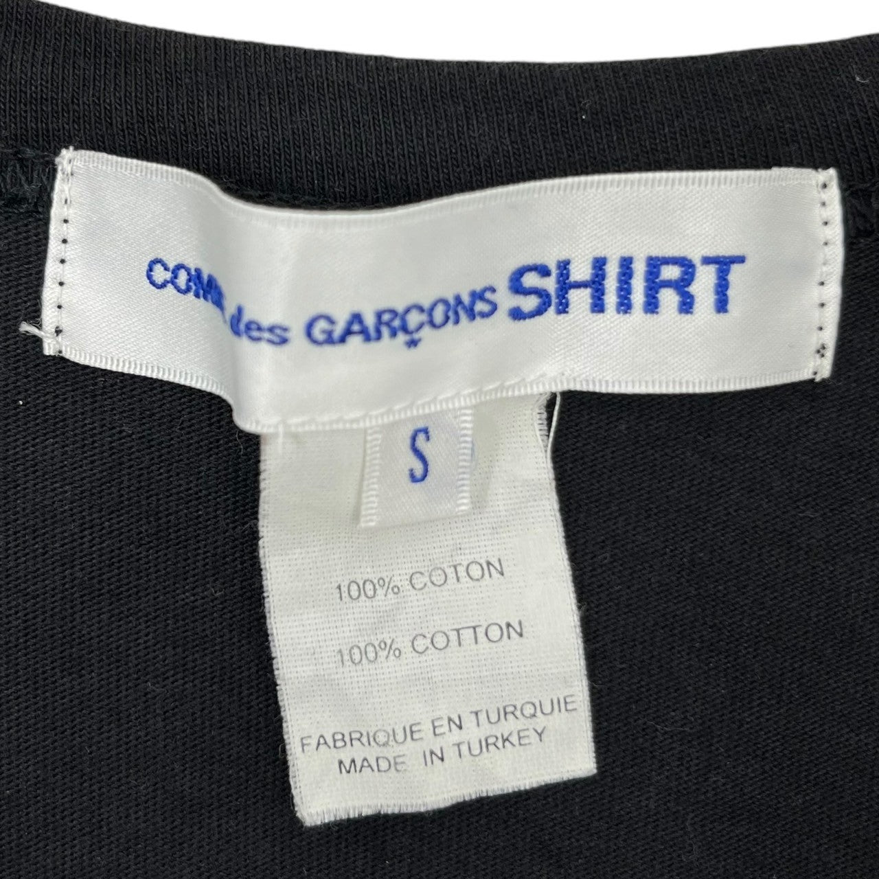 COMME des GARCONS SHIRT(コムデギャルソンシャツ) Front and back asymmetric T-shirt 前後 アシンメトリー Tシャツ S24105 S ブラック