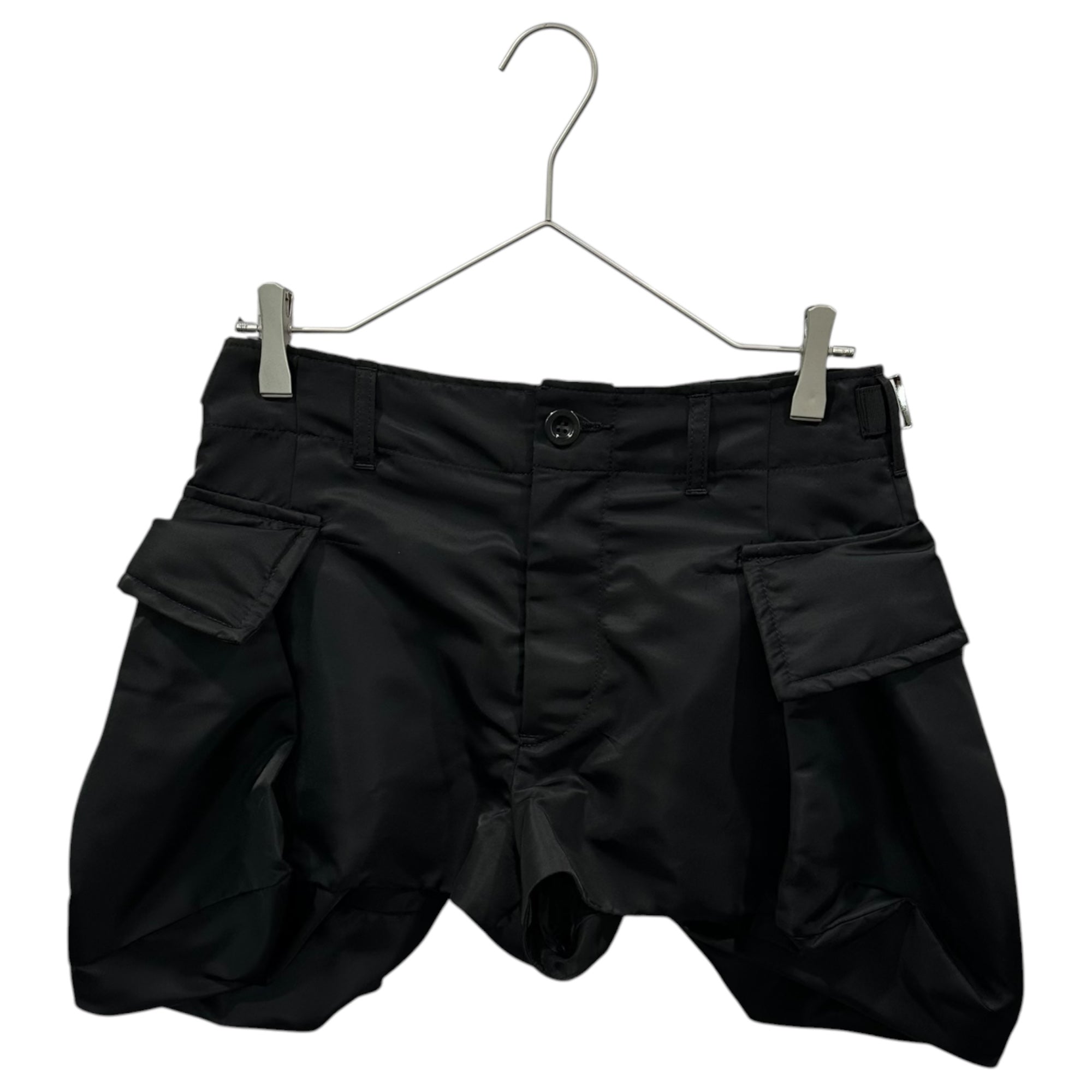 sacai(サカイ) 2025AW Nylon Twill Shorts ナイロン ツイル ショーツ ショートパンツ 25-07995 1(S程度) ブラック 男性着用可能