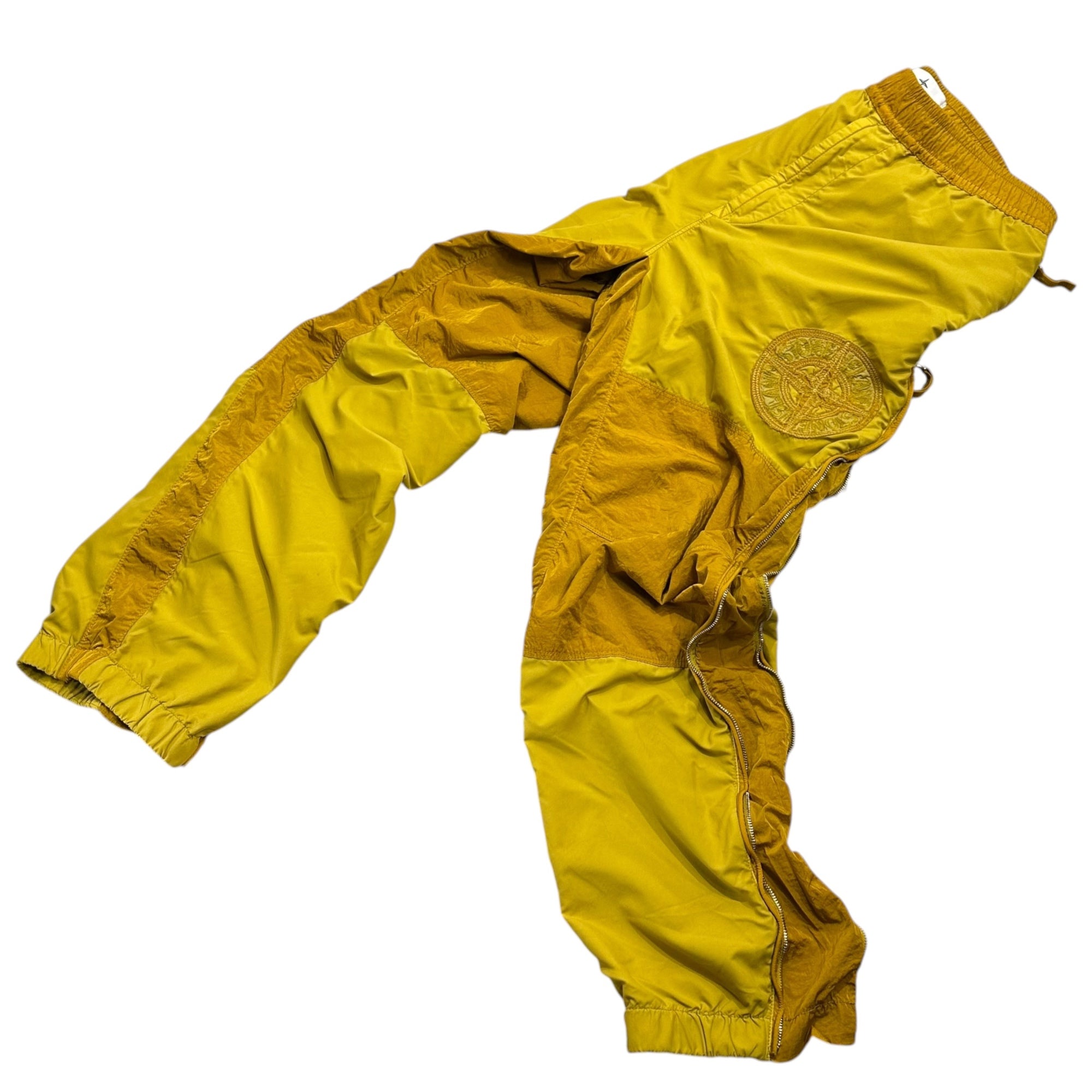 STONE ISLAND(ストーンアイランド) 24AW BRUSHED NYLON PANTALONE LOOSE ブラッシュド ナイロン パンタローネ ルーズ パンツ 8115308M4 W31 イエロー トラック