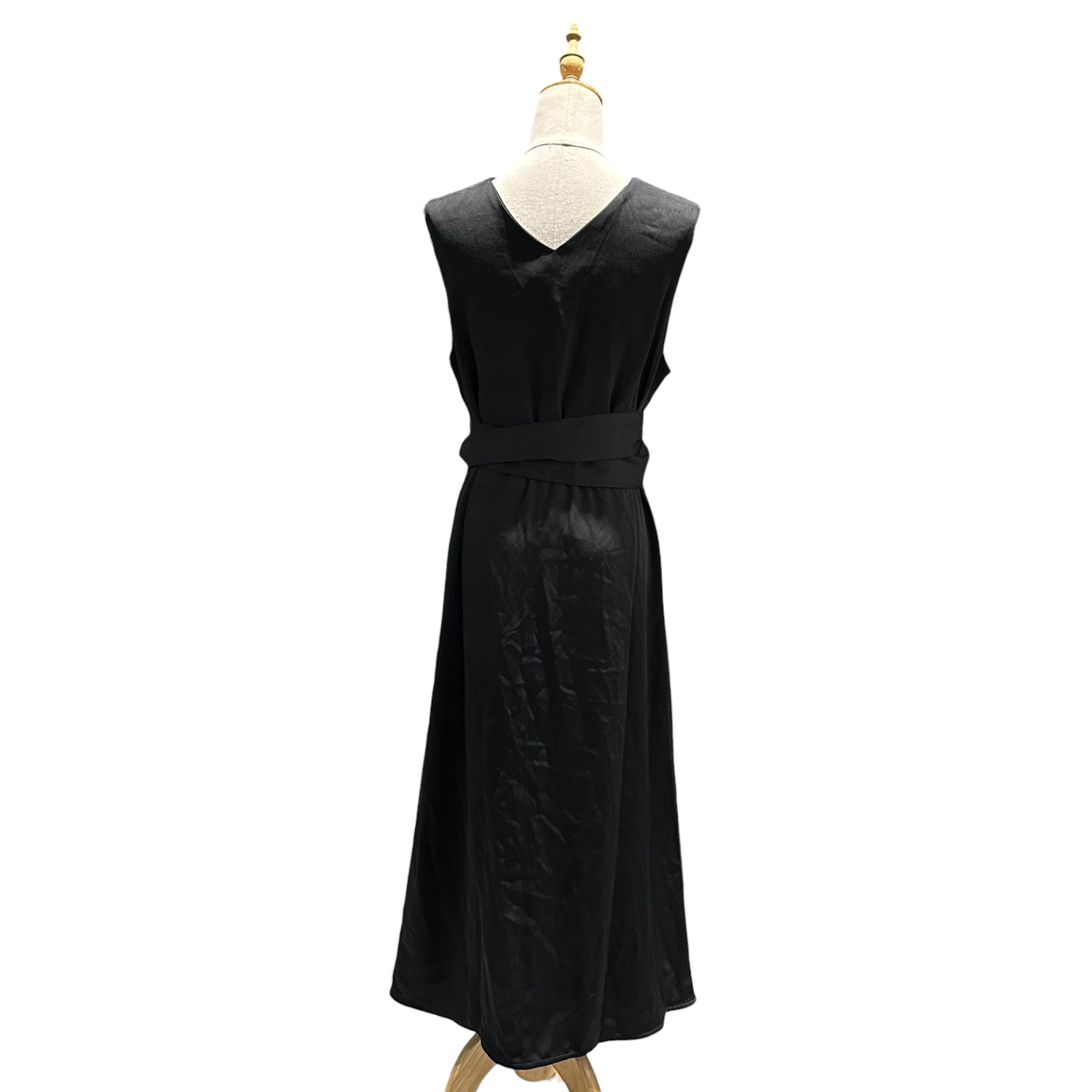 ISSEY MIYAKE(イッセイミヤケ) 1990SS Sleeveless Belted Ribbon Dress ノースリーブ ベルテッド リボン ワンピース JY41350 S ブラック 90's 90年代