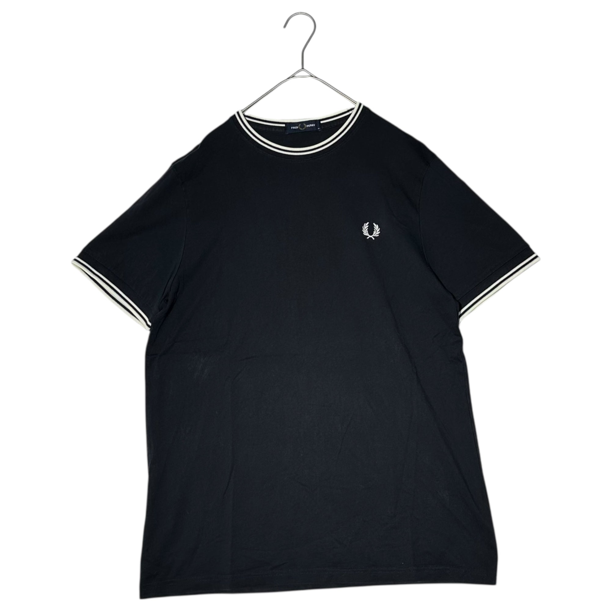 FRED PERRY(フレッドペリー) TWIN TIPPED T-SHIRT ツイン ティップライン クルーネック Tシャツ M1588 M ネイビー×ホワイト