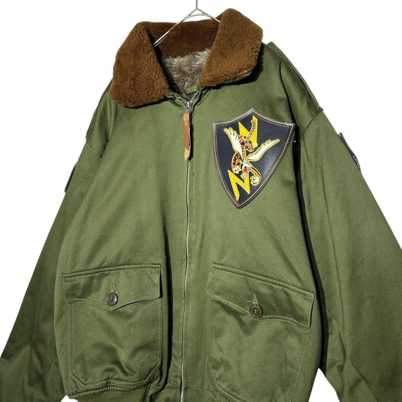 SESSLER MFG(セスラー) TYPE B-10 FLIGHT JACKET フライト ジャケット 8300-470716 42(L程度) オリーブ ミリタリー ボア ワッペン