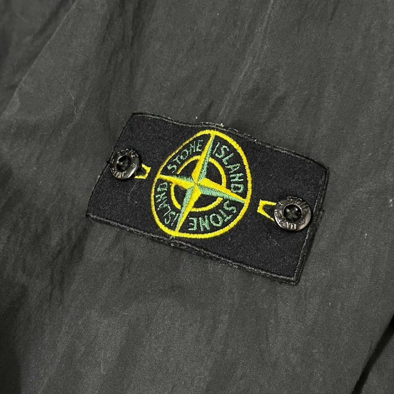 STONE ISLAND(ストーンアイランド) 23AW Garment Dye Cotton Nylon Poplin Zip-Up Blouson Jacket ガーメントダイ コットン ナイロン ポプリン ジップアップブルゾン ジャケット 721510408 XL ブラック
