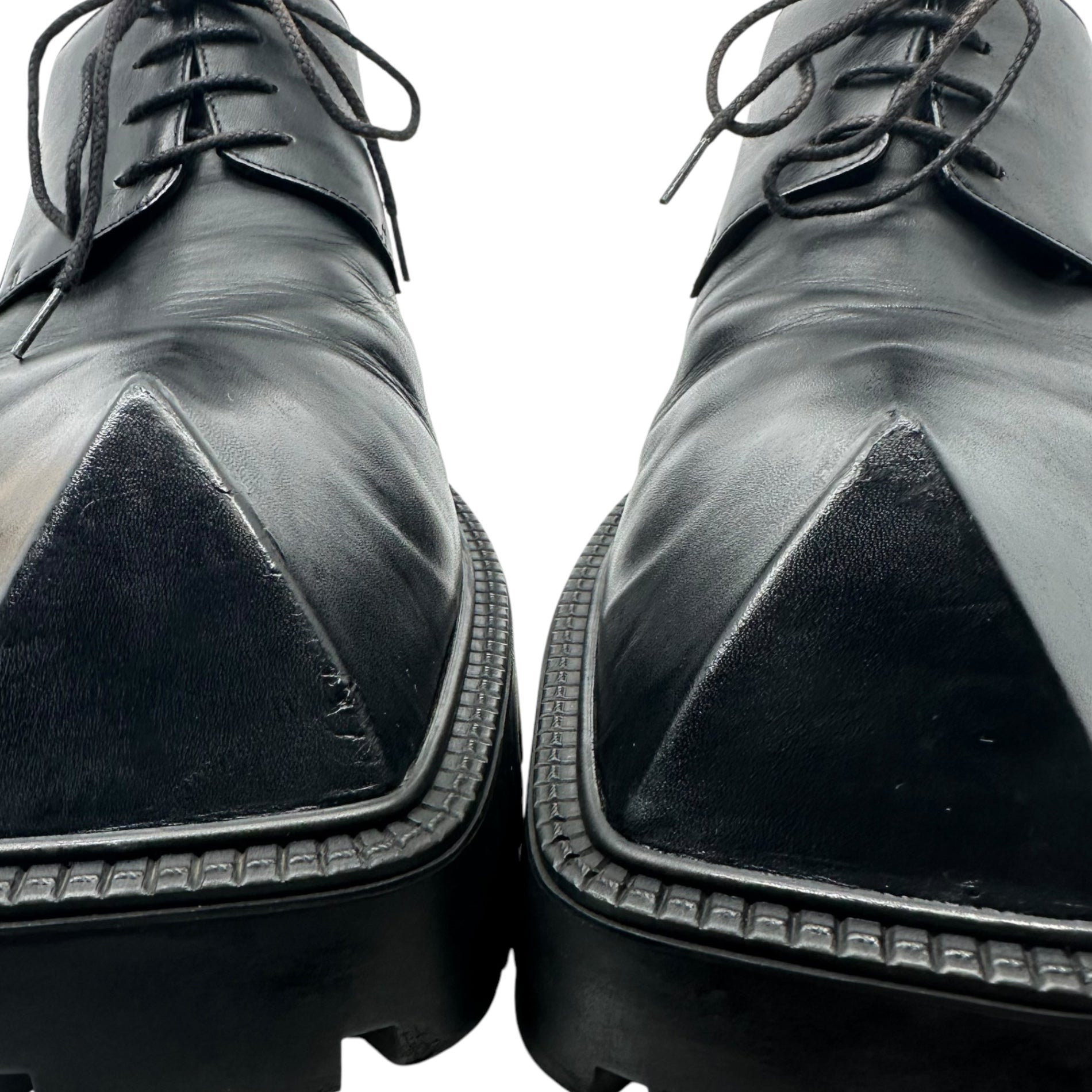 BALENCIAGA(バレンシアガ) Rhino リノ ダービー シューズ 656977 44(29cm) ブラック 箱付 レザー レースアップ 厚底