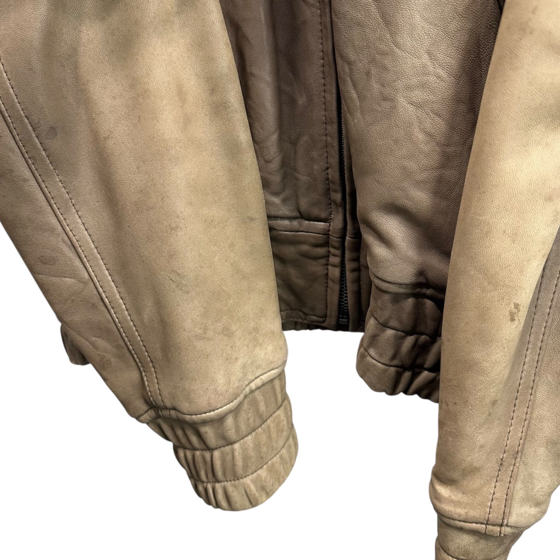 5351 POUR LES HOMMES(5351プールオム ) Zip-Up Single-Breasted Lamb Leather Jacket ジップアップ シングル ラムレザー ジャケット 4 ブラウン