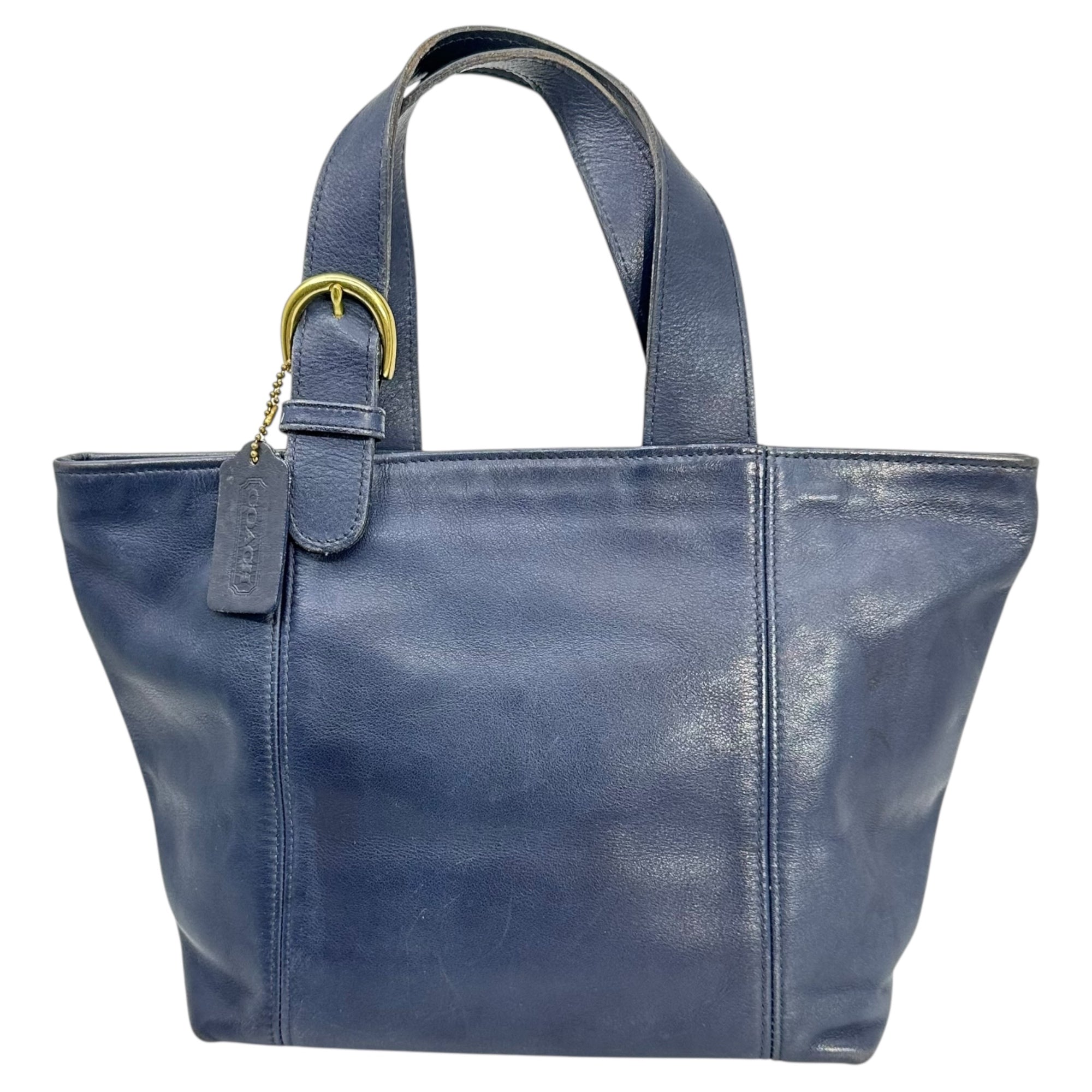 OLD COACH(オールドコーチ) Leather Mini Tote Bag レザー ミニ トート バッグ 4133 ネイビー ハンド