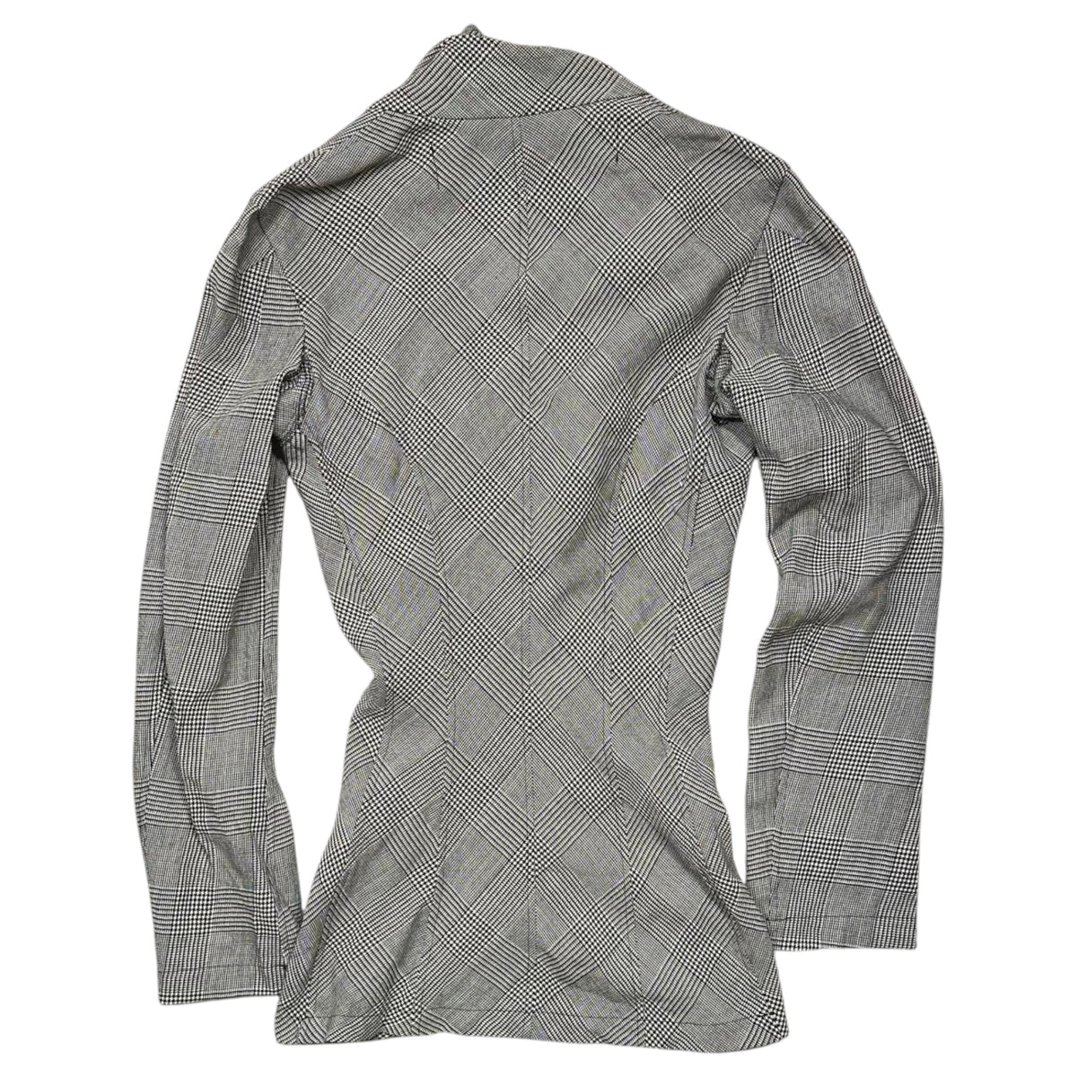 JUNYA WATANABE COMME des GARCONS(ジュンヤワタナベコムデギャルソン) 2004SS Glen Check Wool/Nylon 5-Button Jacket グレンチェック ウール ナイロン 5ボタン ジャケット JM-J038 S グレー×ホワイト AD2003 00s アーカイブ