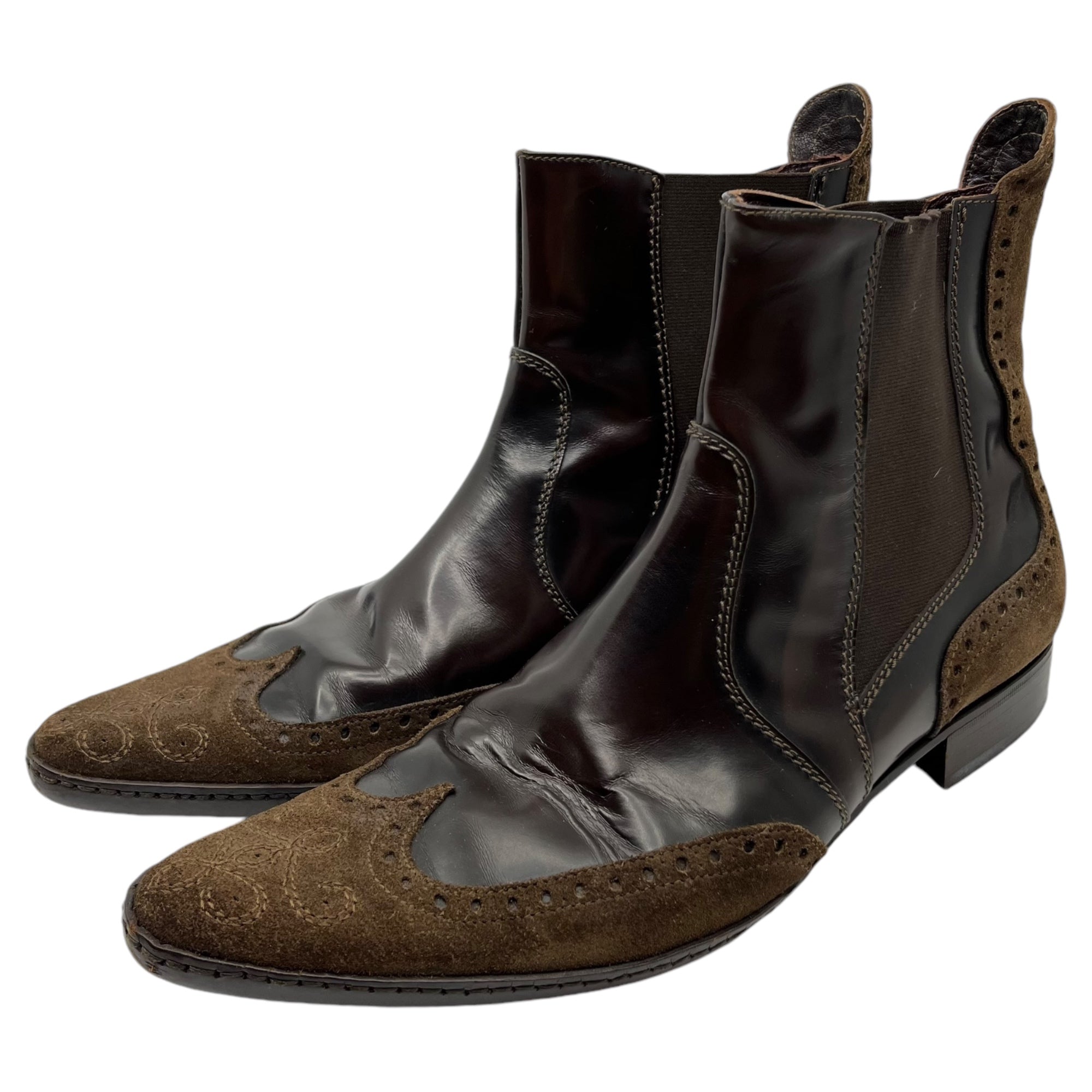 D&G(ディー&ジードルガバドルチェ&ガッバーナ) Wingtip side gore boots ウィングチップ サイド ゴア ブーツ 4