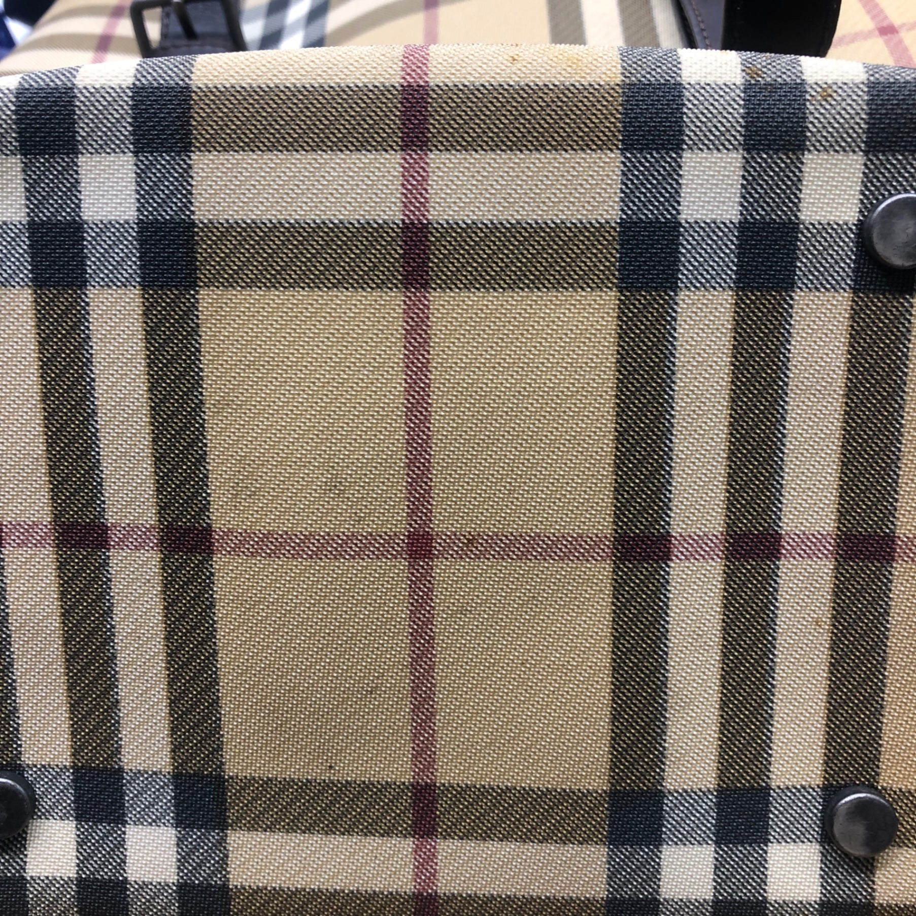 BURBERRY LONDON(バーバリーロンドン) タータンチェック バケツ型 トート バッグ ベージュ イタリア製