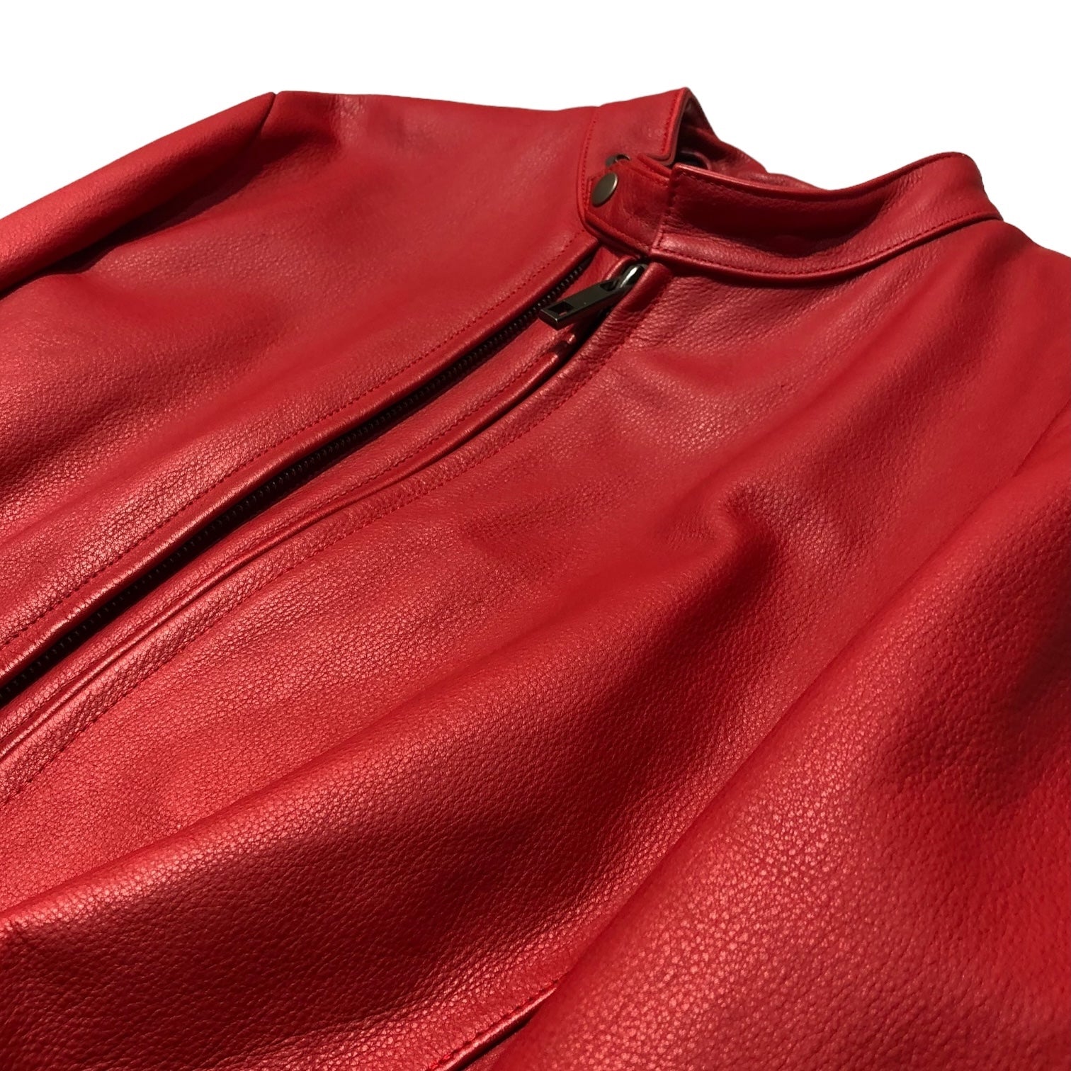 5351pour les hommes(ゴーサンゴーイチプールオム) single rider jacket シングル ライダース ジャケット 0240092025 L レッド レザー ダブルジップ