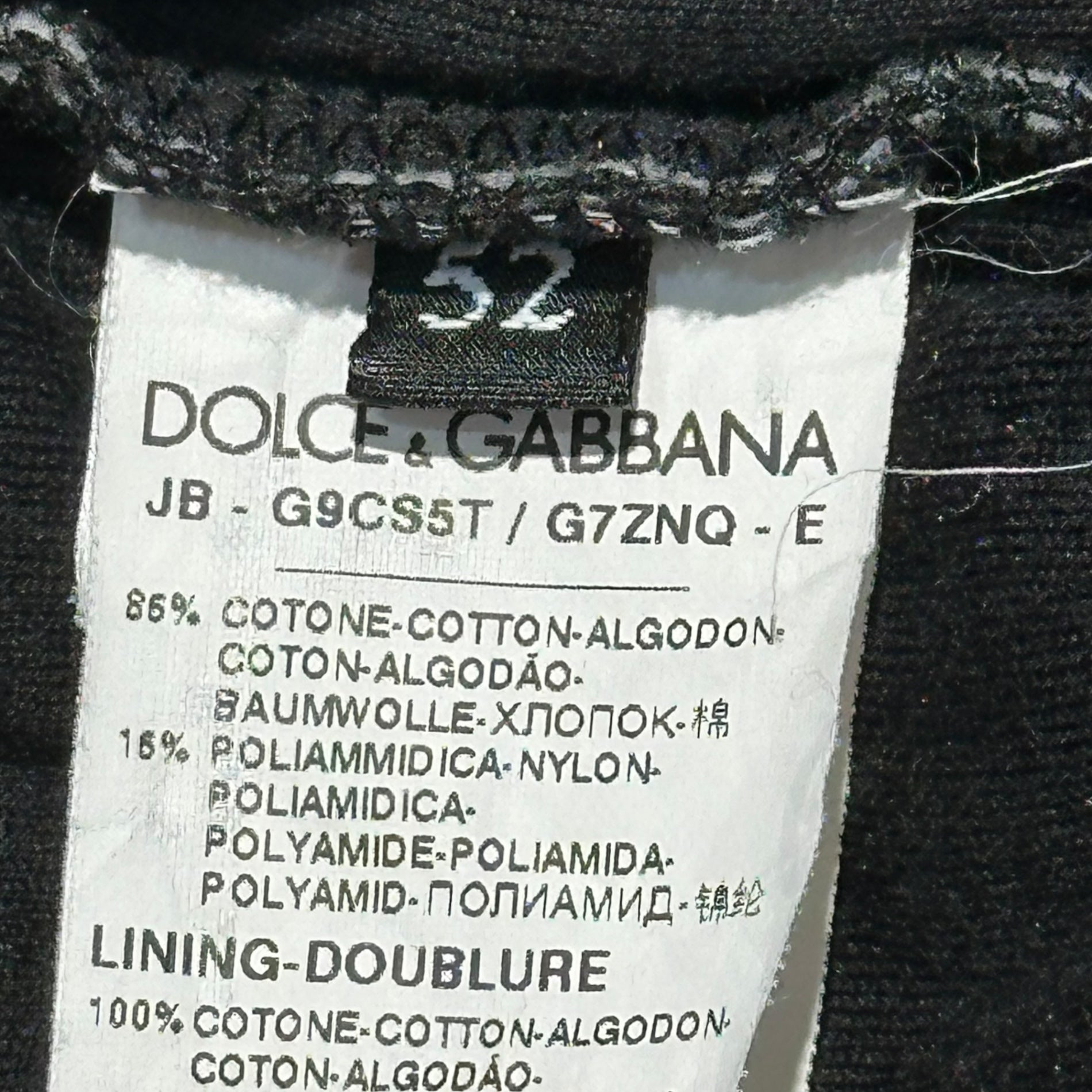 DOLCE&GABBANA(ドルチェ&ガッバーナドルガバ) Mixed-material quilted pullover hoodie 異素材 キルティング 切替 プルオーバー パーカー G9CS5T / G7ZNQ 52(XL程度) ブラックグレー