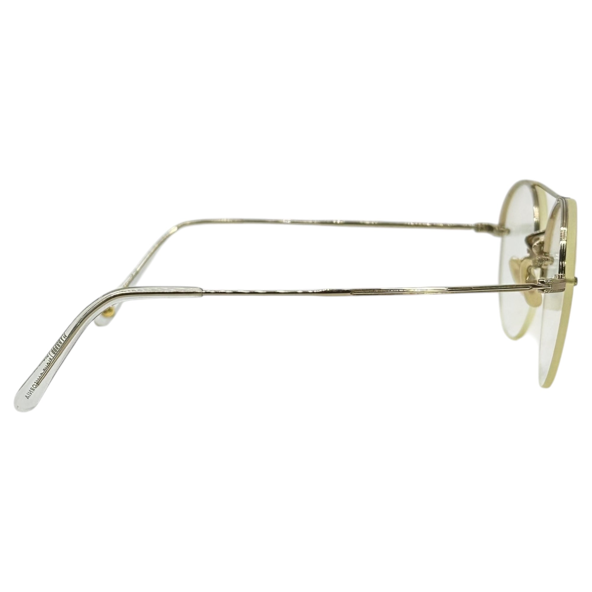 GARRETT LEIGHT CALIFORNIA OPTICAL(ギャレットライトカリフォルニアオプティカル) model. BEAUMONT クリアレンズ サングラス 眼鏡 メガネ G-CR 53□20 クリア×ゴールド ダブルブリッジ