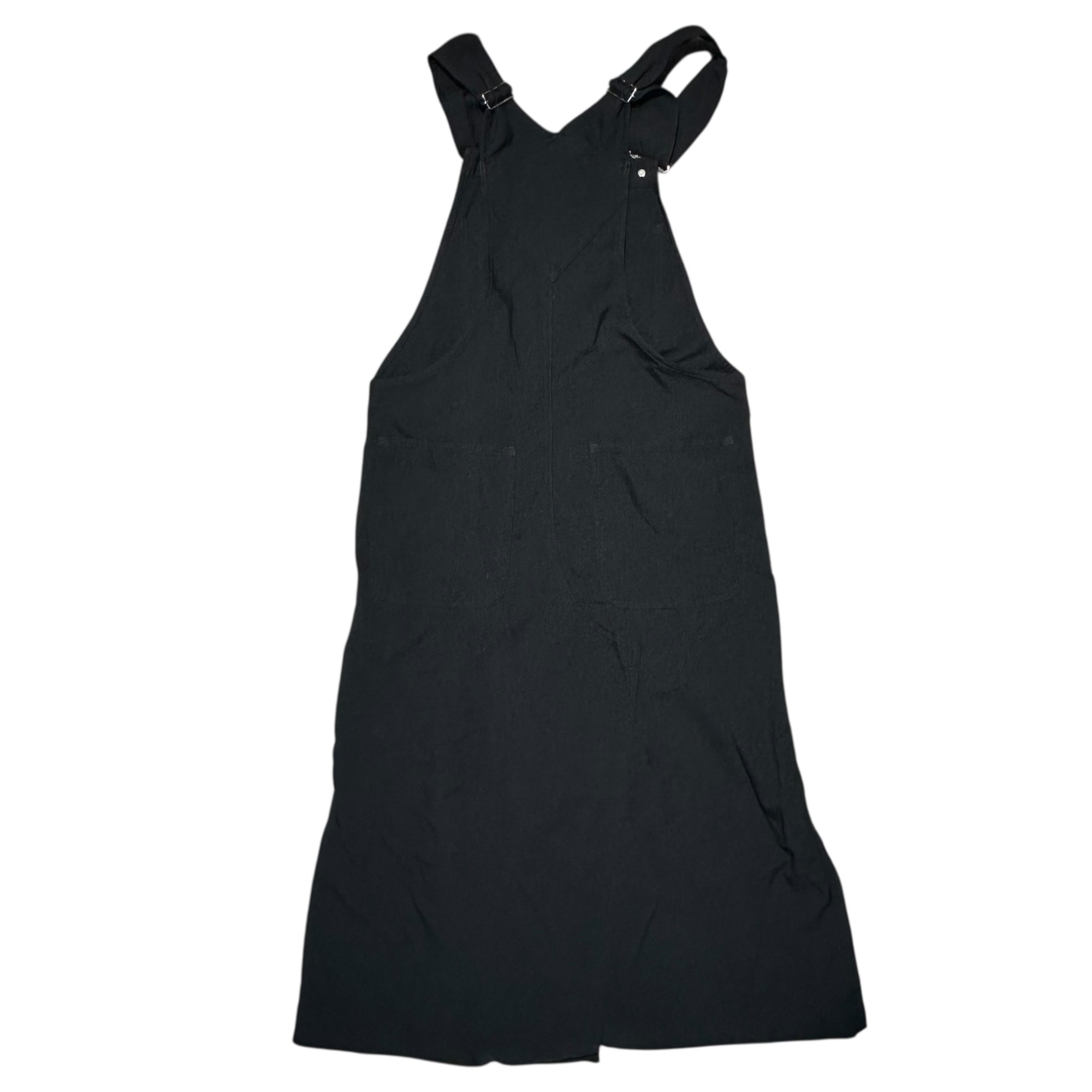 BLACK COMME des GARCONS(ブラックコムデギャルソン) 21AW Polyester Asymmetrical Jumper Skirt Overalls ポリエステル アシンメトリー ジャンパースカート オーバーオール 1H-A008 M ブラック AD2021