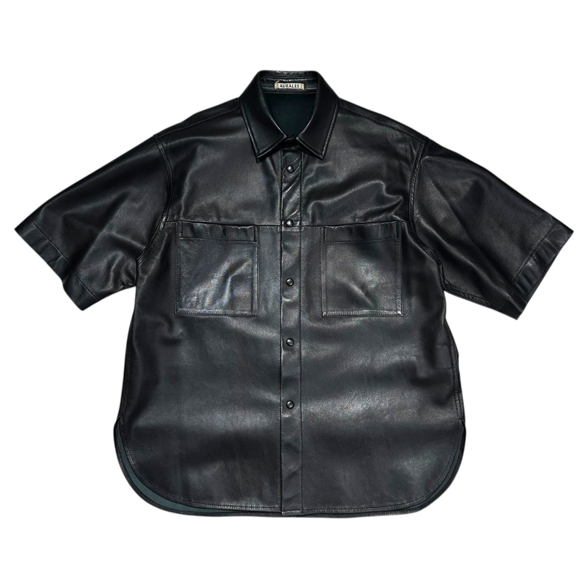 AURALEE(オーラリー) 20SS LAMB LEATHER HALF SLEEVE SHIRTS 