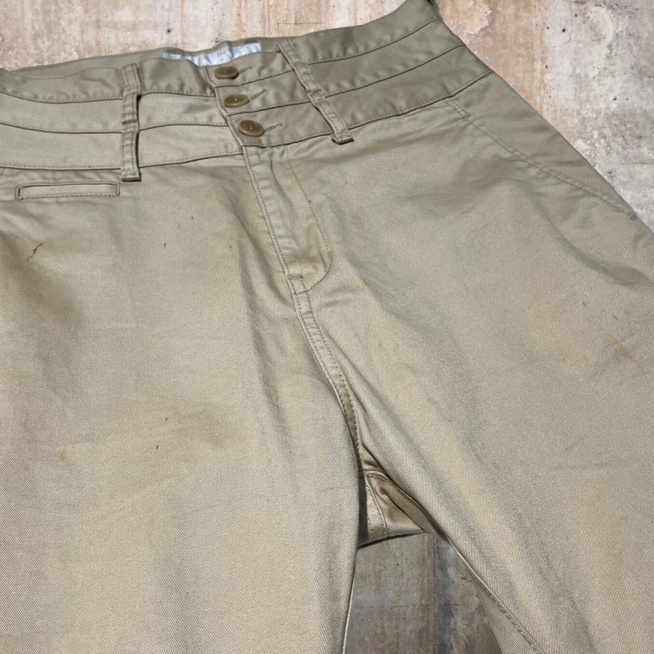 GANRYU(ガンリュウ) 13SSトリプルウエストサルエルチノトラウザー EJ-P009 S ベージュ AD2012 ガンリュウ初期アイテム コムデギャルソン