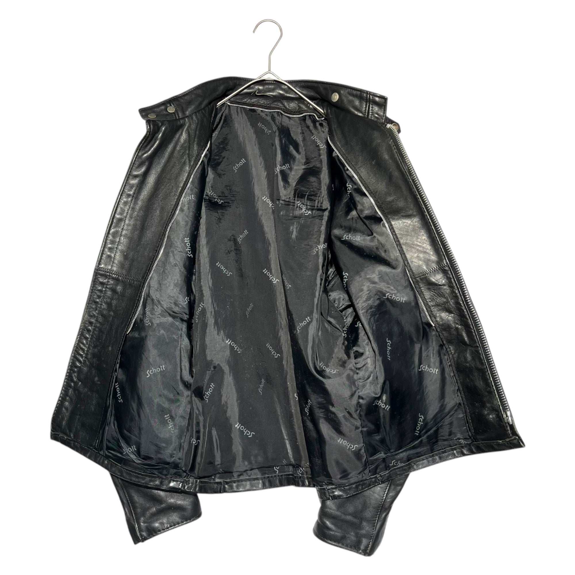 SCHOTT(ショット) 641 single riders シングルライダース ジャケット レザー 本革 牛革 38(M) ブラック