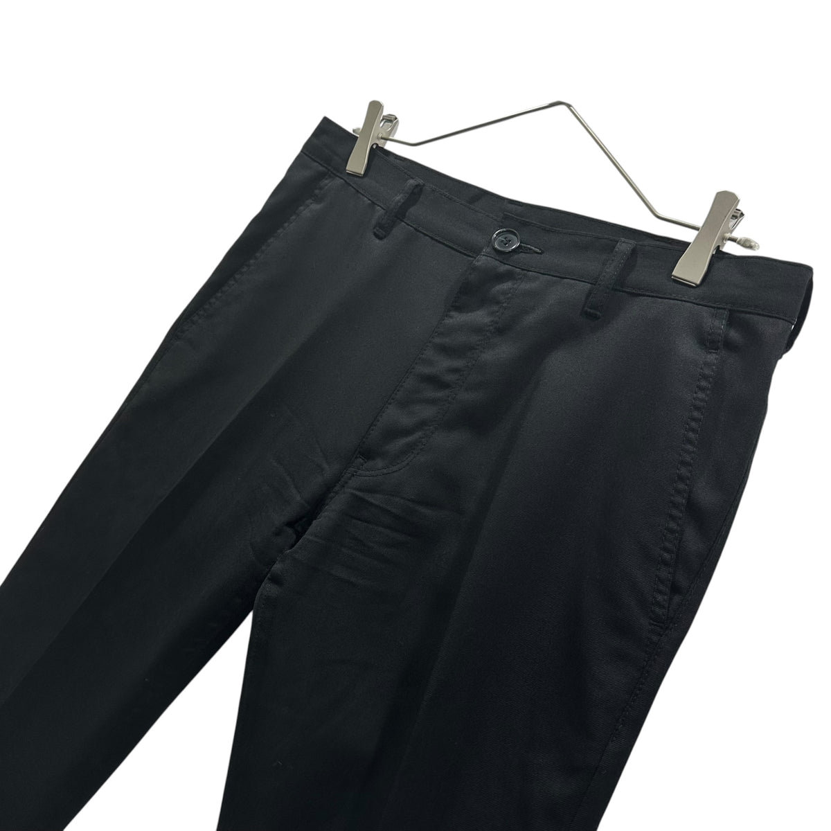 BLACK COMME des GARCONS(ブラックコムデギャルソン) 2010SS Wool gabardine cropped trousers ウールギャバジン クロップド スラックス 1E-P001 M ブラック AD2009 パンツ