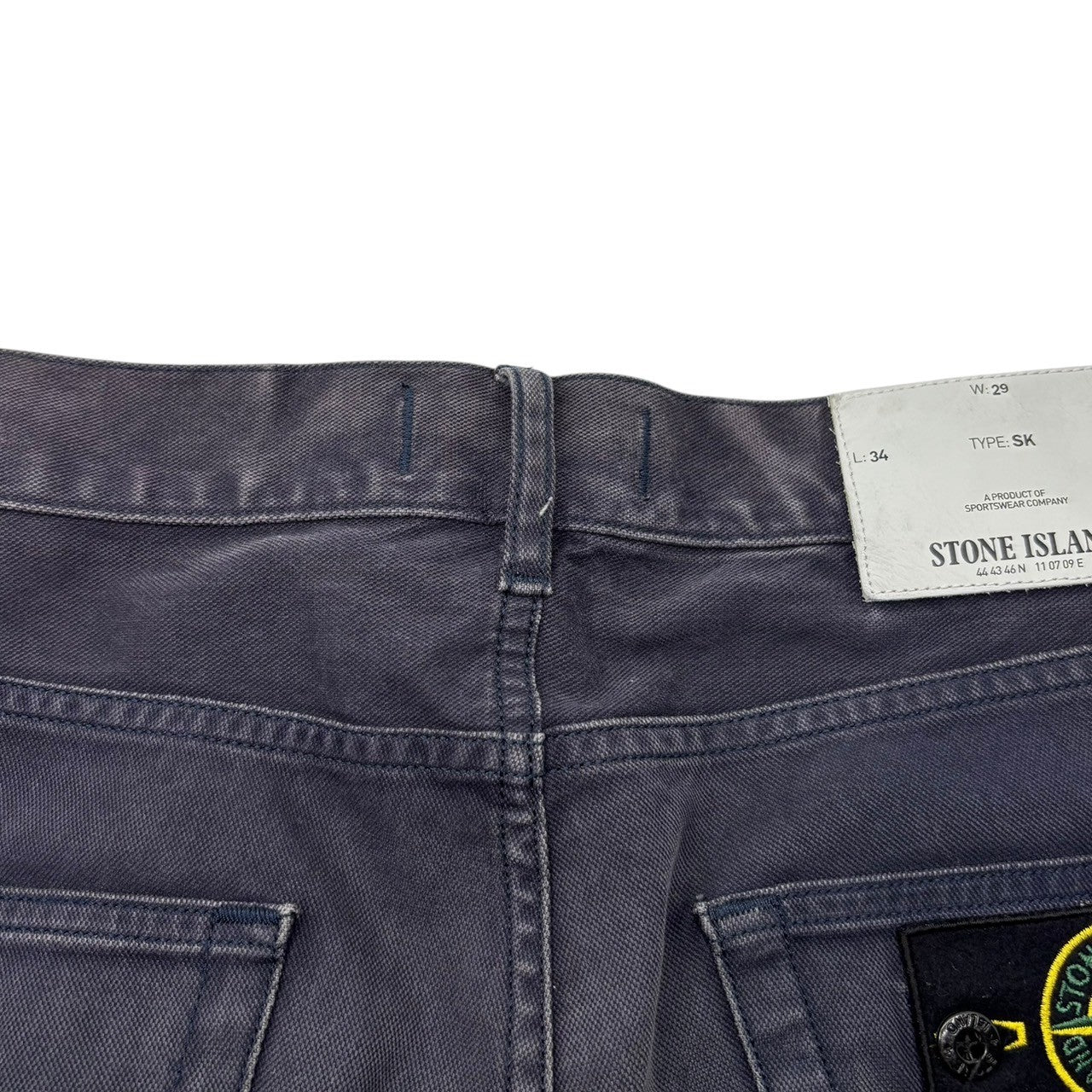 STONE ISLAND(ストーンアイランド) 14AW Hip Patch Slim Skinny Pants ヒップ パッチ スリム スキニー パンツ 6115J2Z14 W29 ネイビー