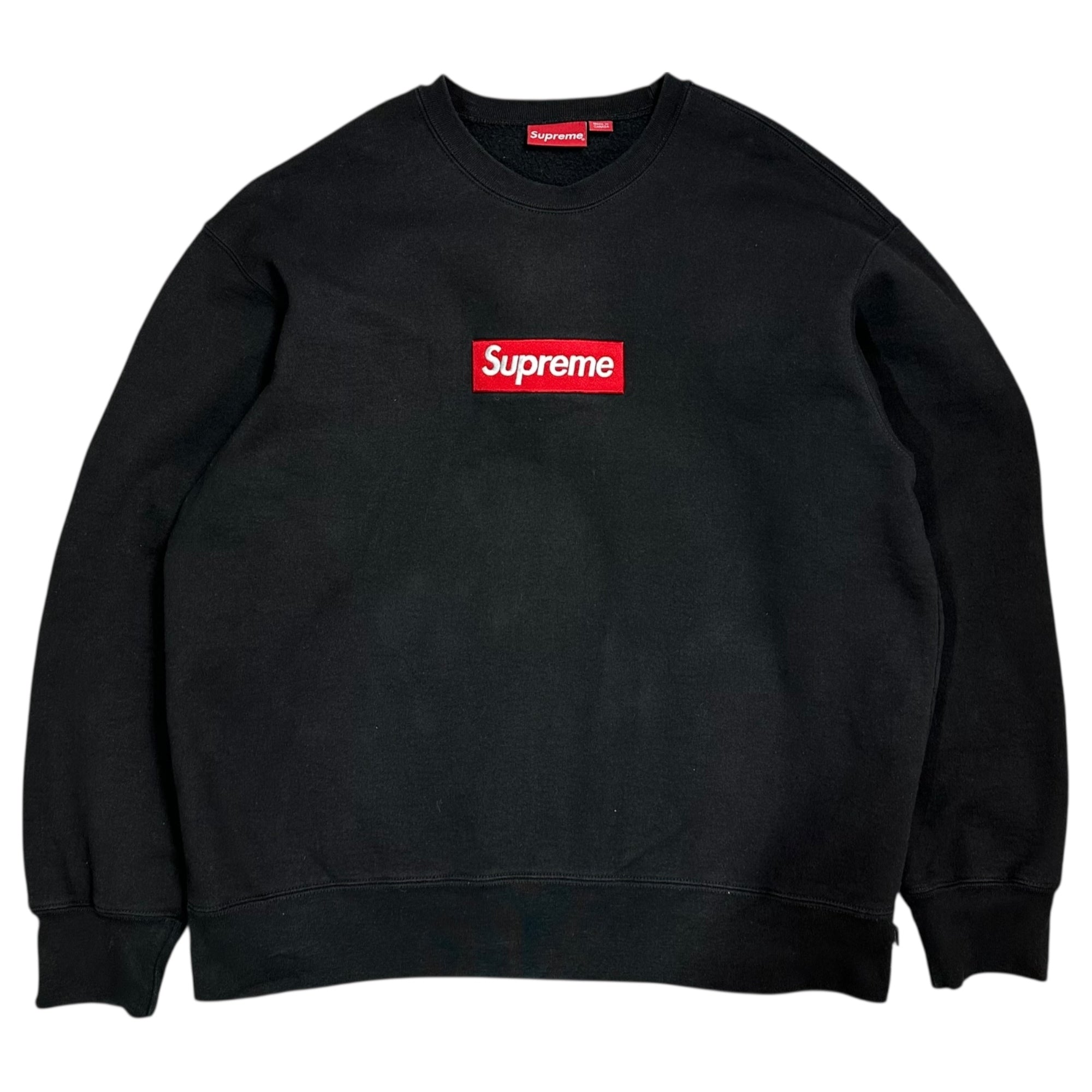 SUPREME(シュプリーム) 22AW Box Logo Crewneck Black ボックスロゴ クルーネック スウェット L ブラック×レッド 22FW